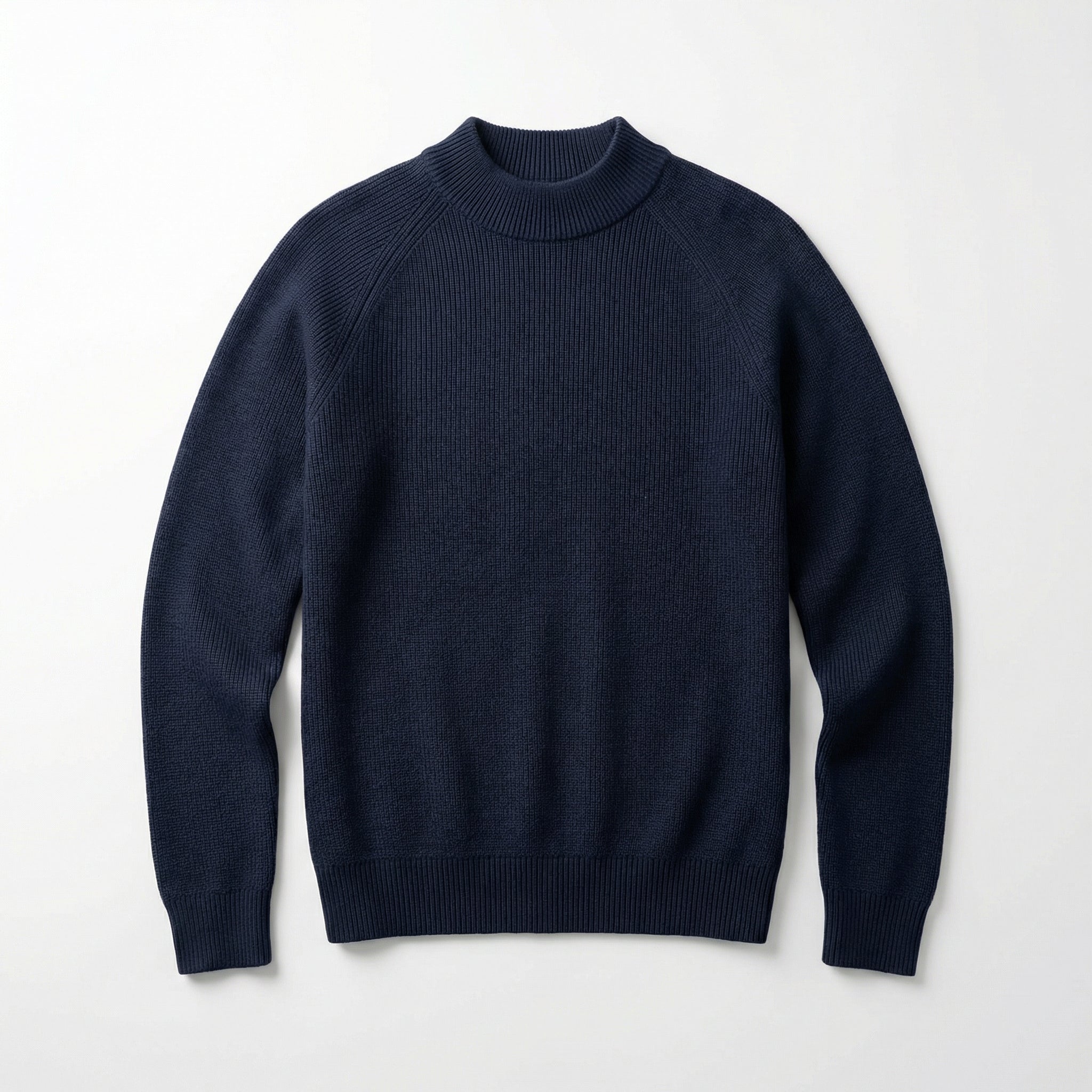 Men's Half-Zip Sweater with Stand Collar – Royal Blue