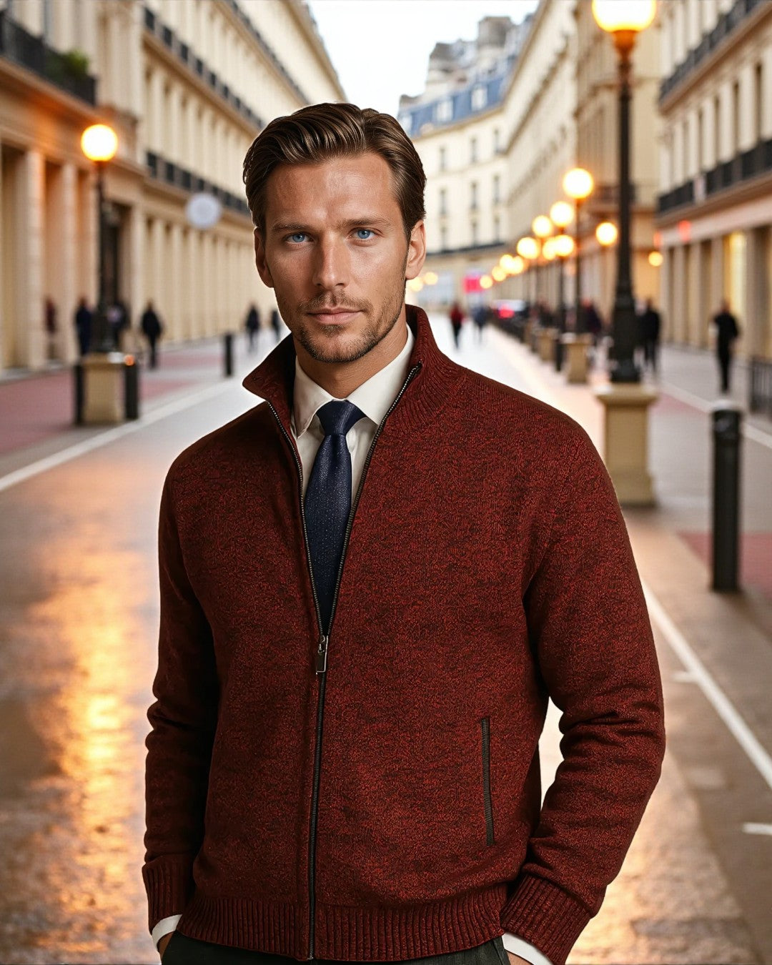 Milan Full-Zip Everyday Winter Vest - Red