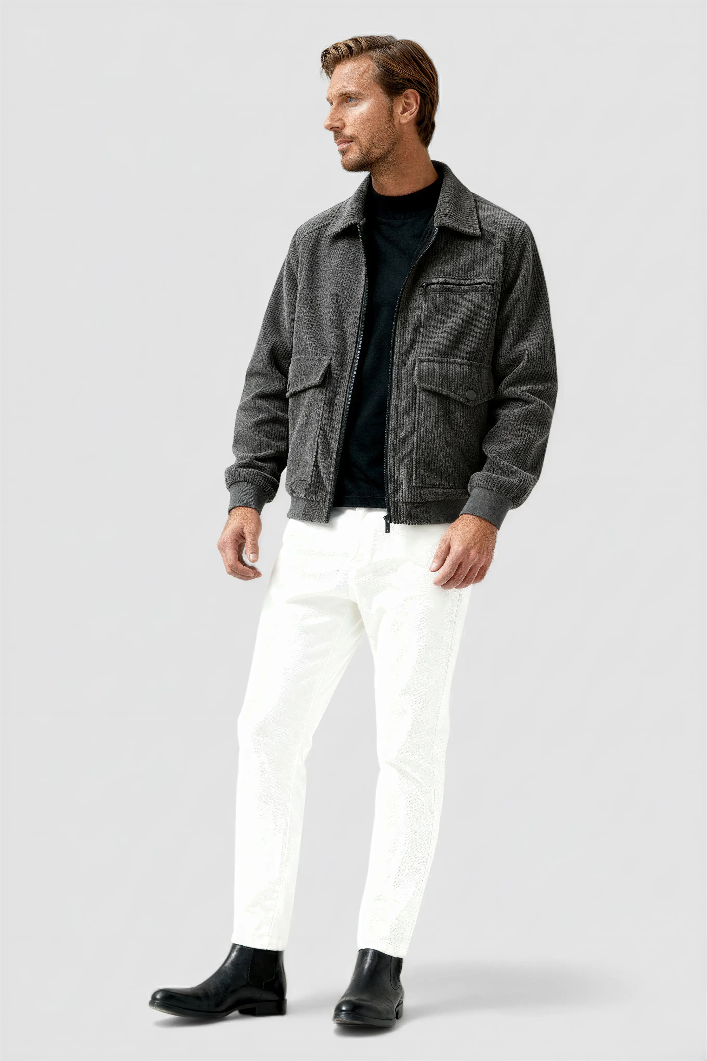 Men's Corduroy Jacket – Gray