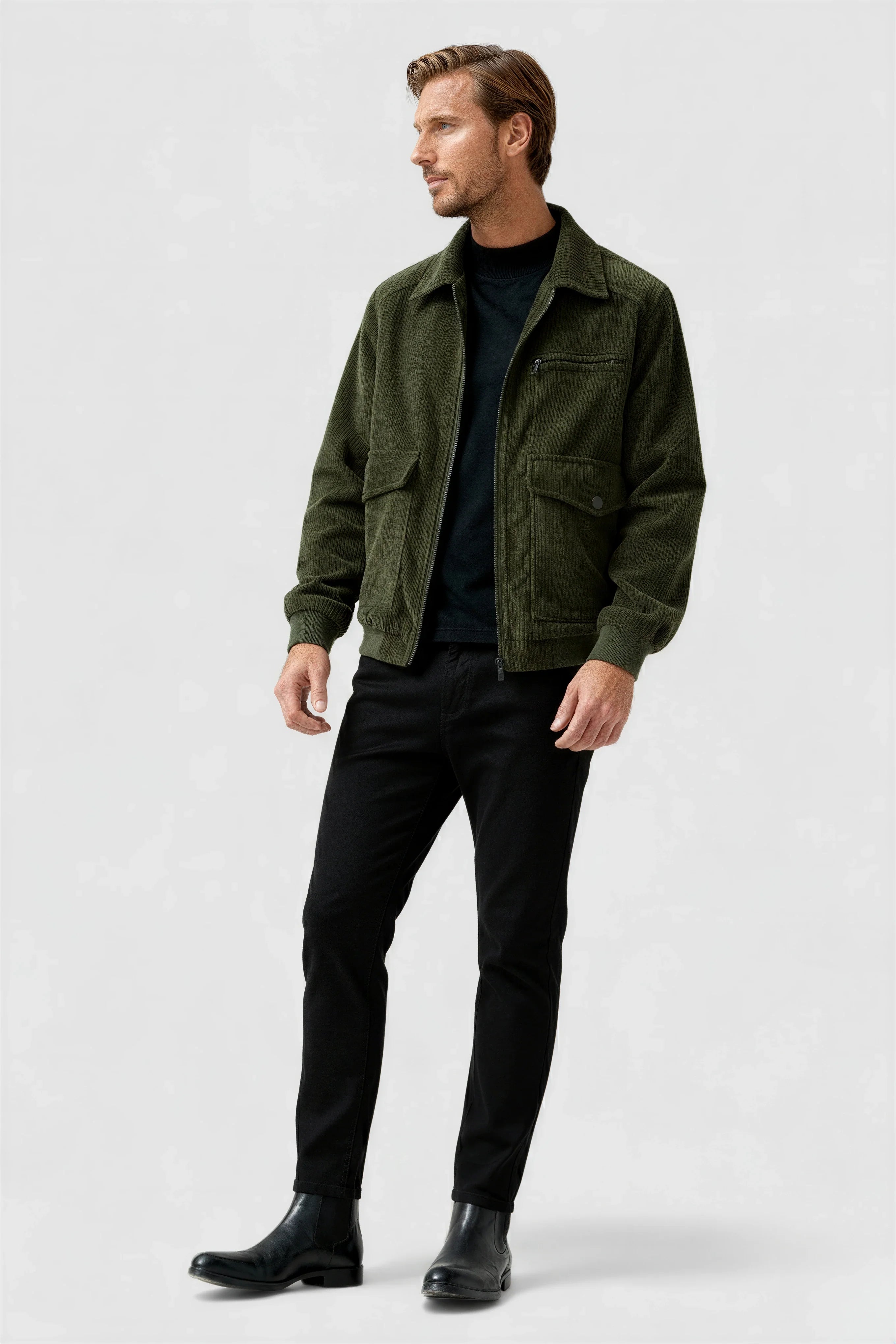Men's Corduroy Jacket – Army Green
