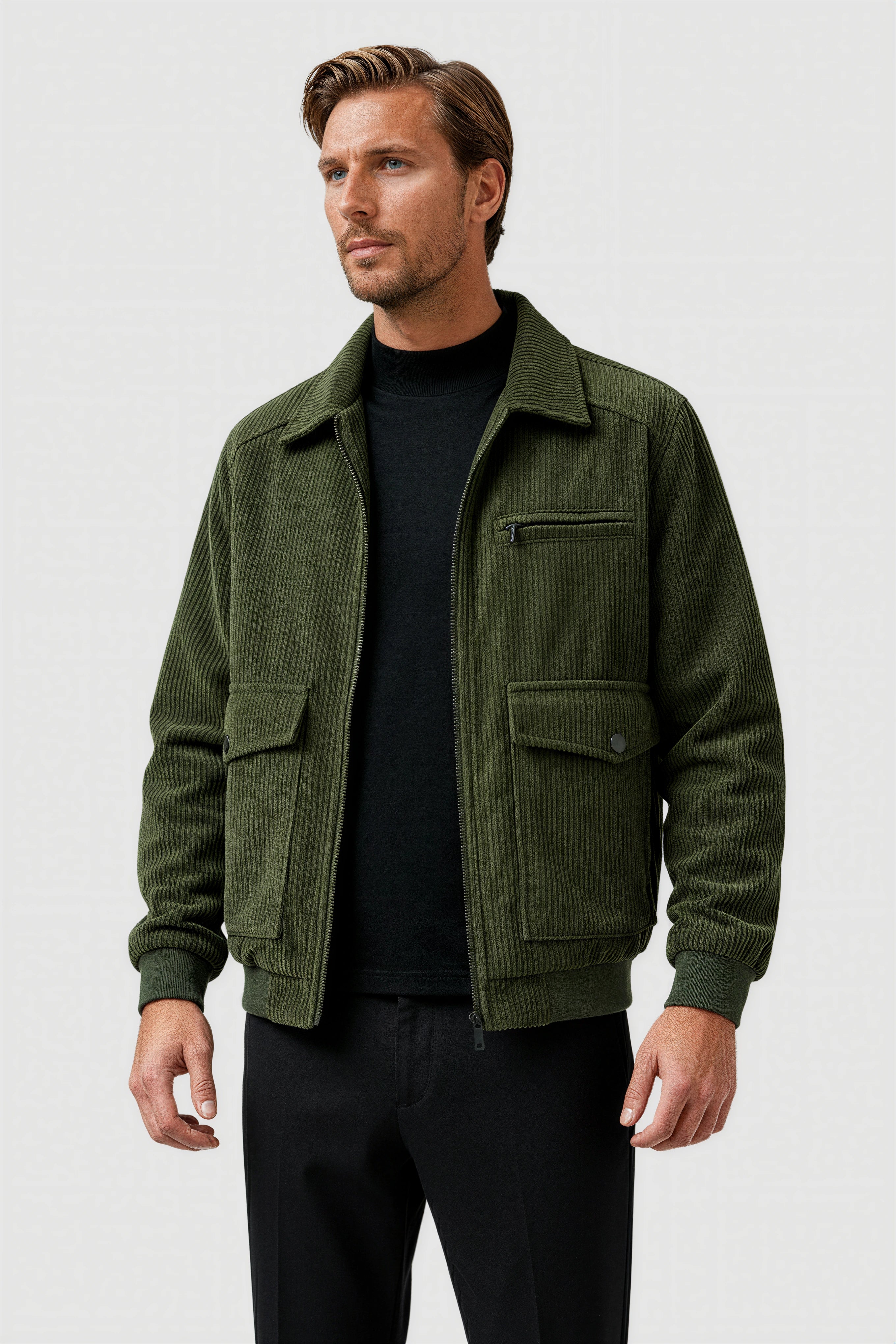 Men's Corduroy Jacket – Army Green