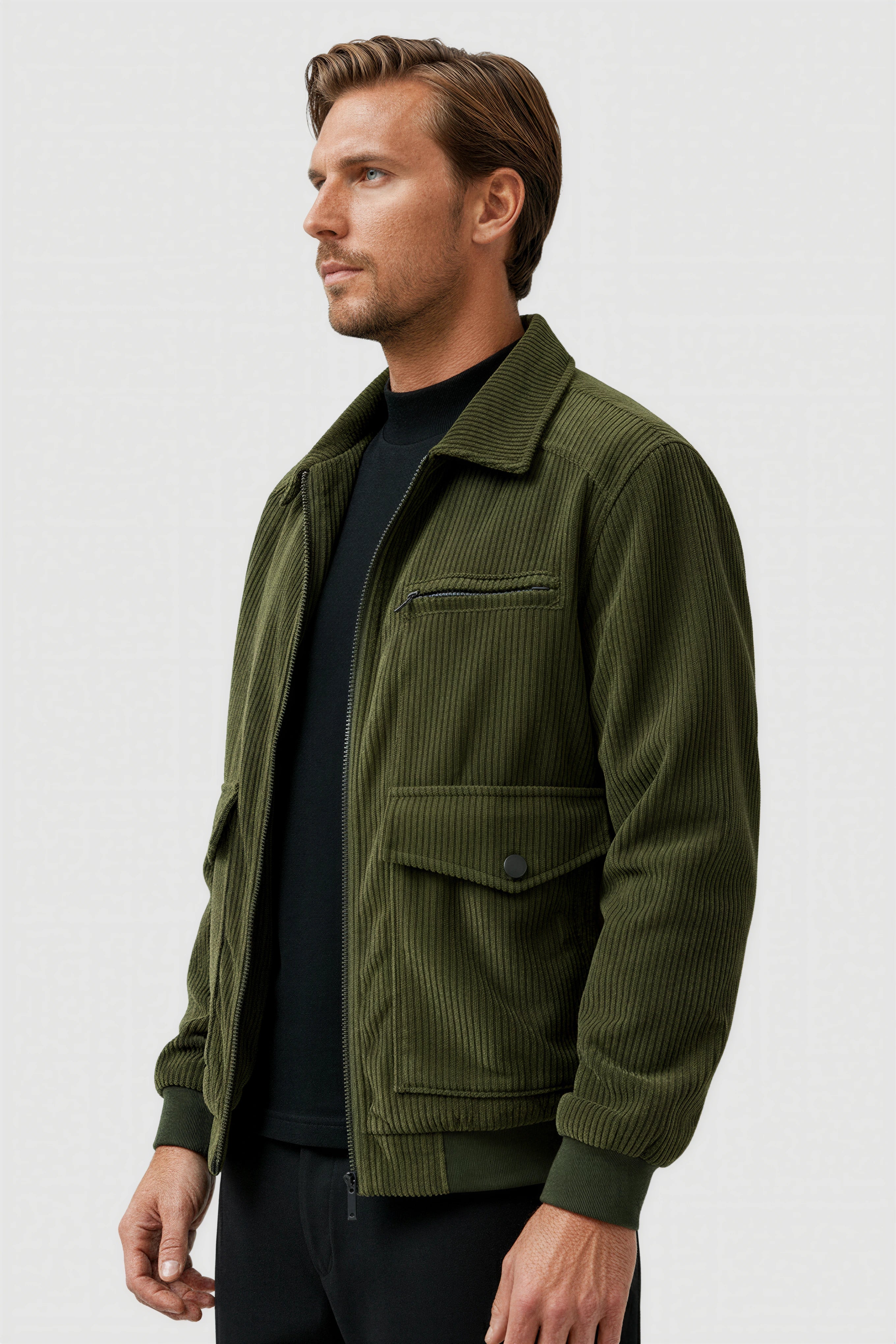 Men's Corduroy Jacket – Army Green