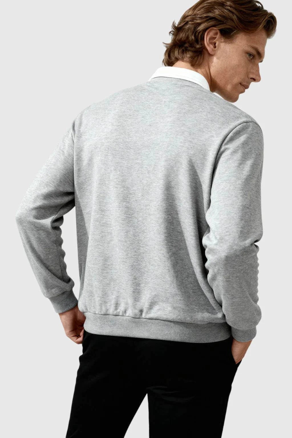 Men's Sweatshirt | Comfortable Casual Pullover for Men Neck – Gray Col