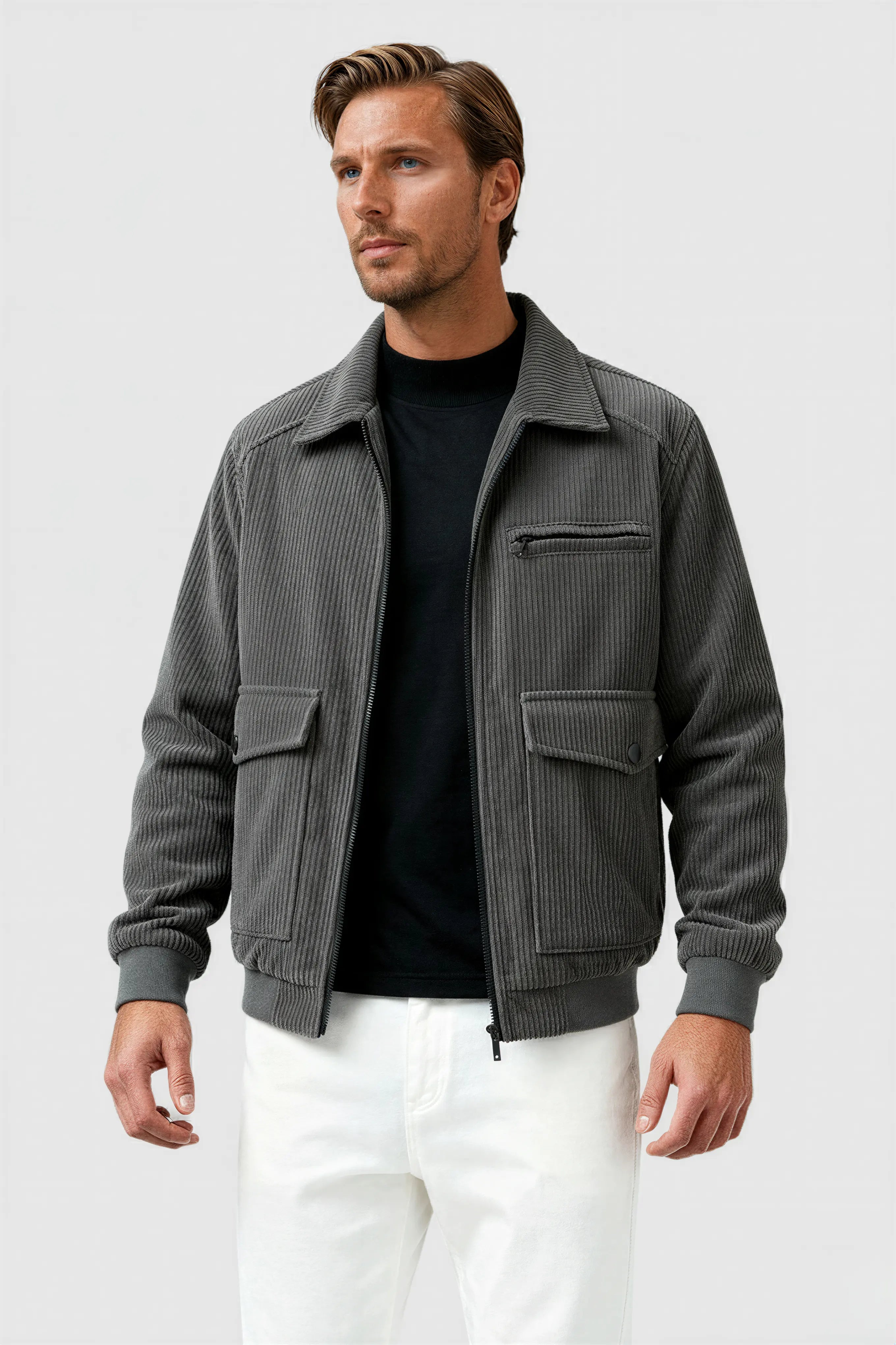 Men's Corduroy Jacket – Gray