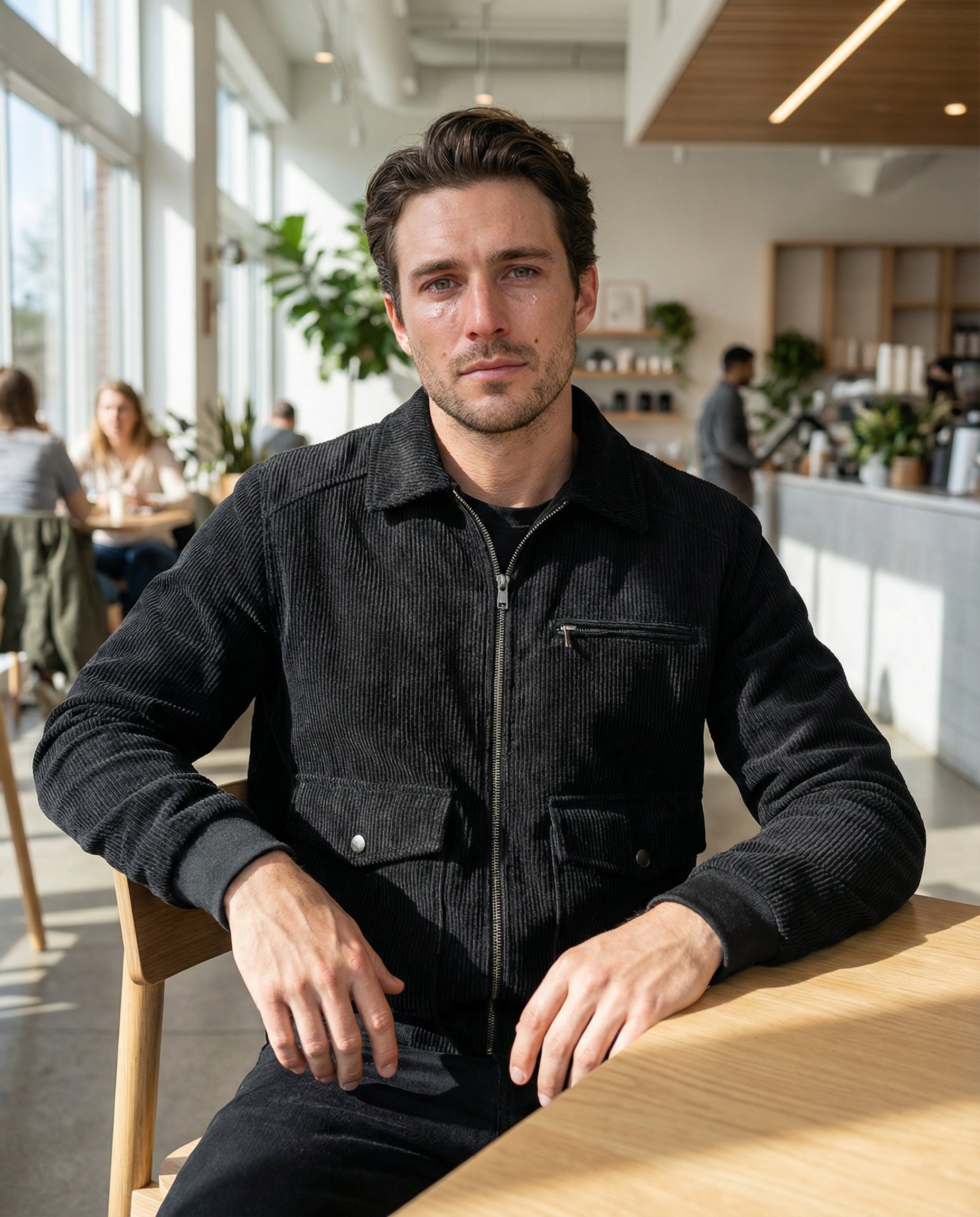 Men's Corduroy Jacket - Black