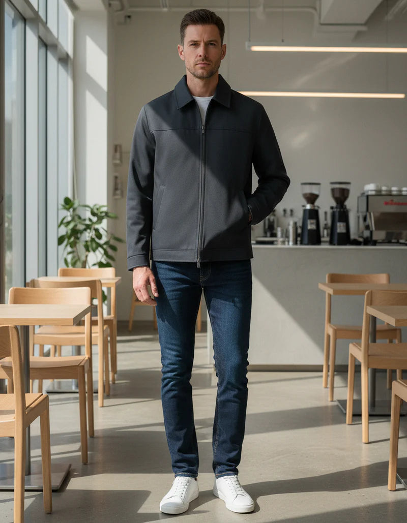 Lightweight Twill Jacket for Men Regular Fit