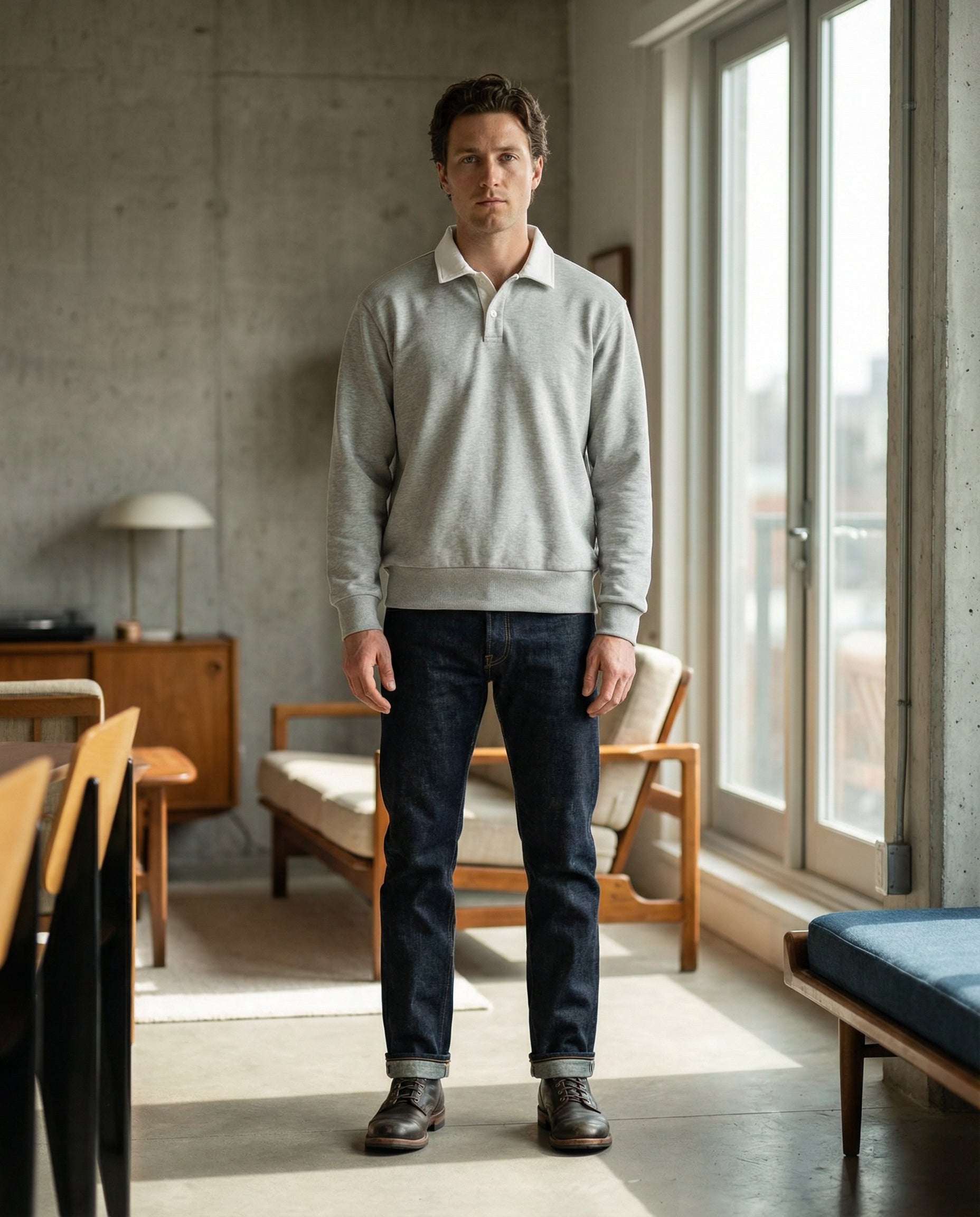 Men's Sweatshirt | Comfortable Casual Pullover for Men Neck – Gray Col