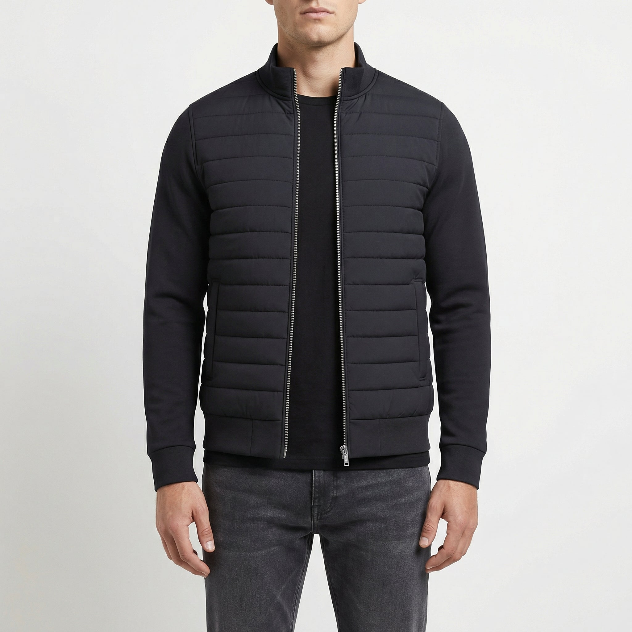 Modern Insulated Winter Jacket - Navy