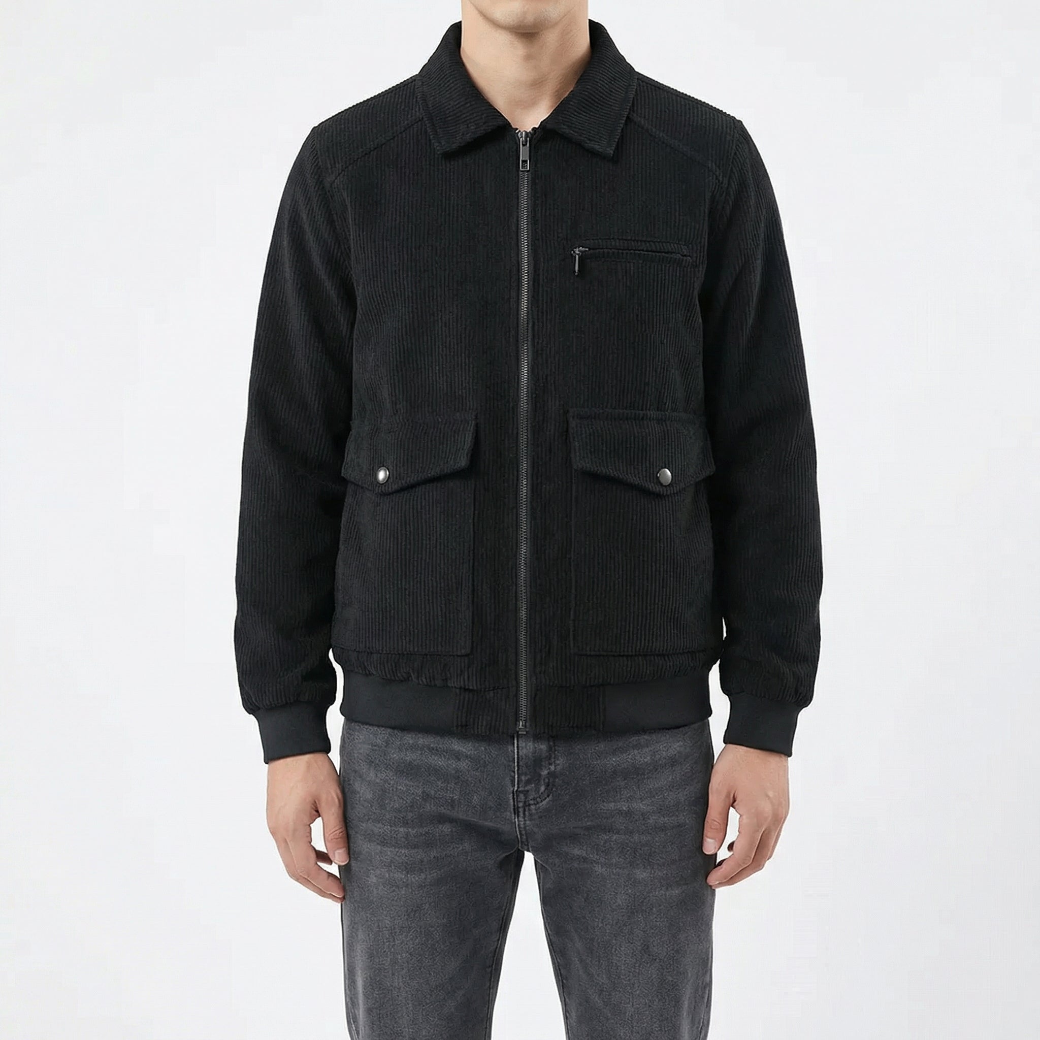 Men's Corduroy Jacket - Black