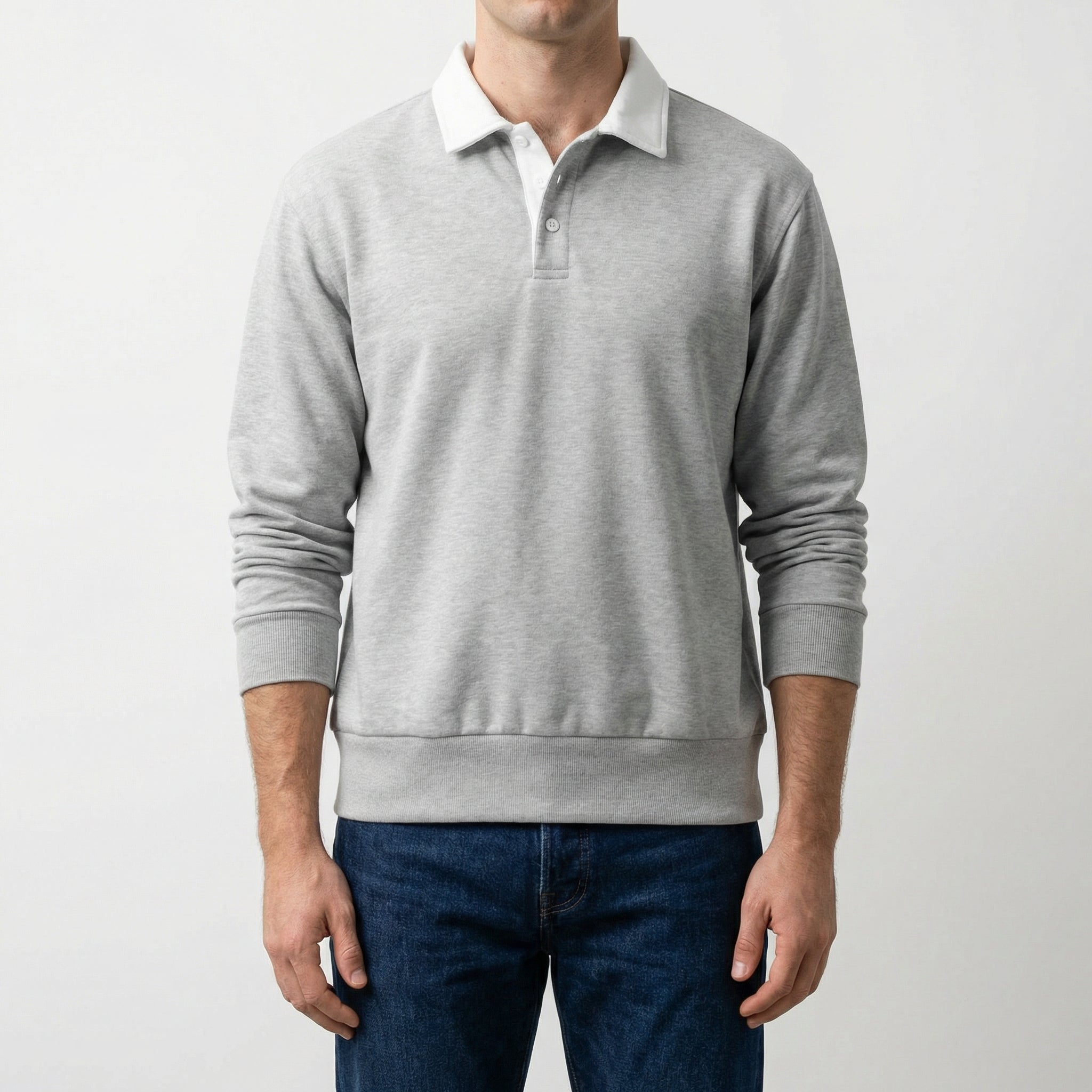 Men's Sweatshirt | Comfortable Casual Pullover for Men Neck – Gray Col