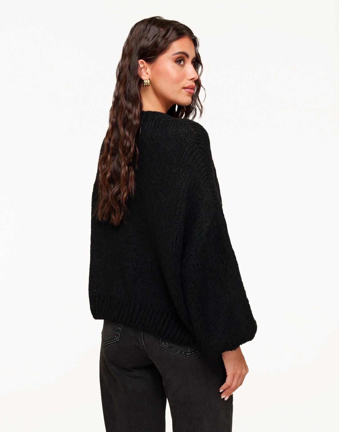 Black Wool Knitted - Sweater