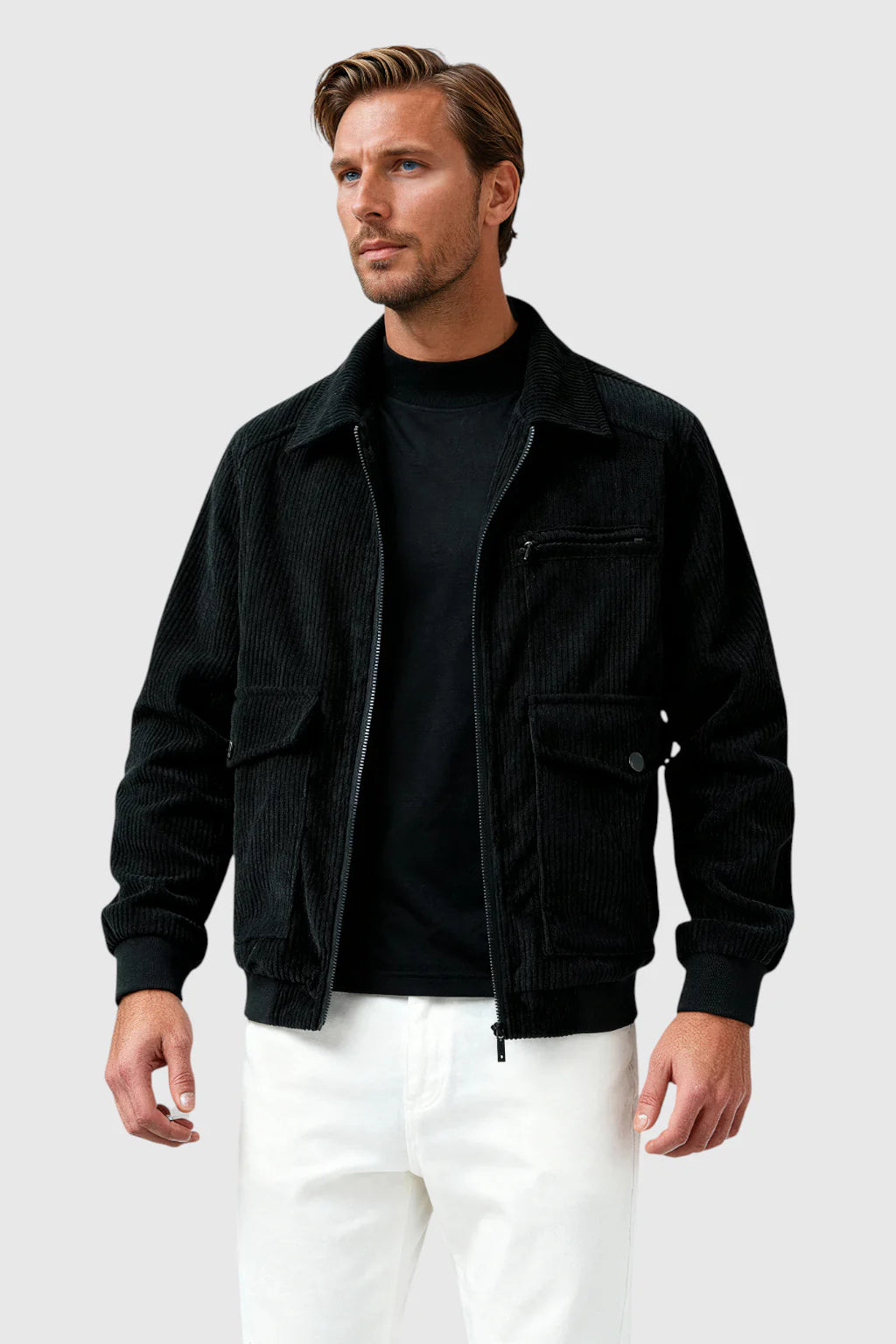 Men's Corduroy Jacket - Black
