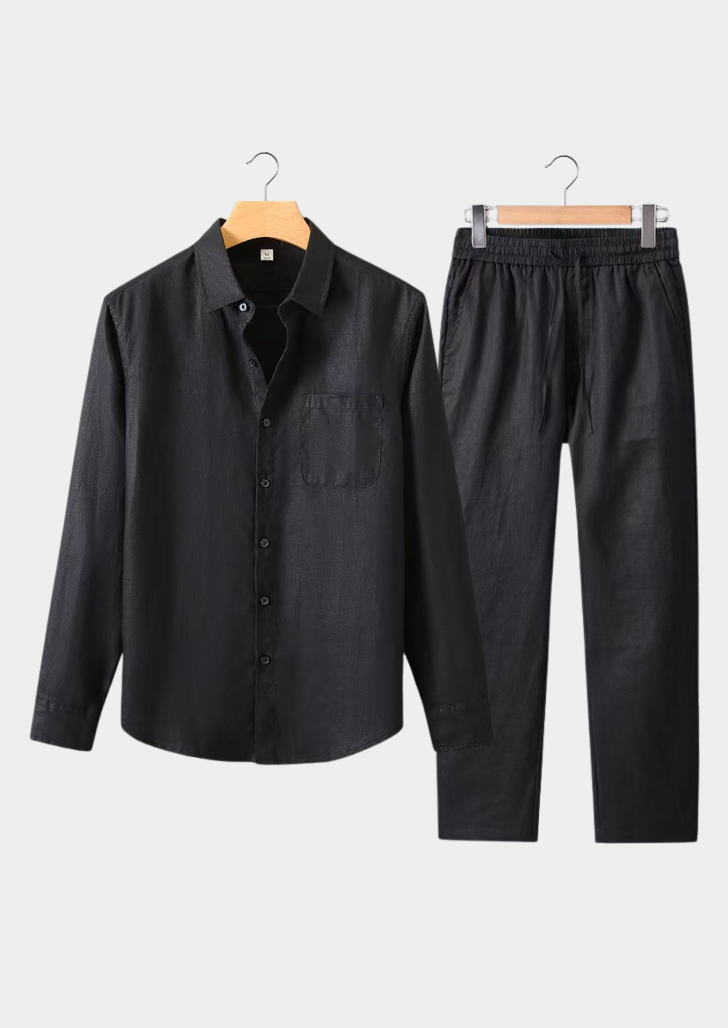 MONACO ALL BLACK  LONGSLEEVE SUMMER SET