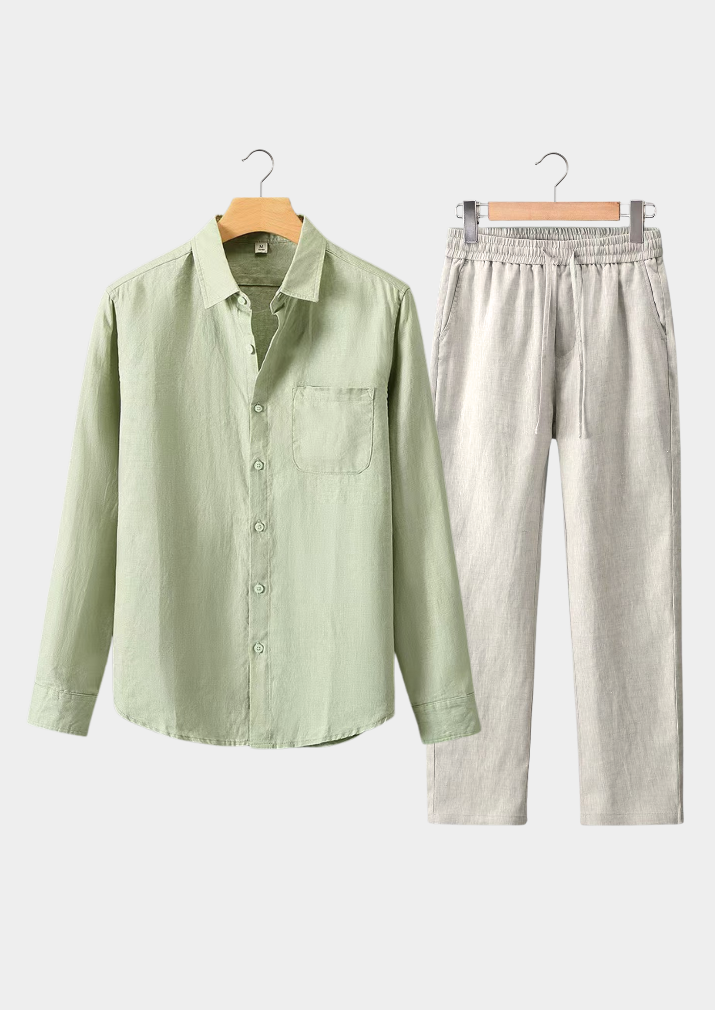 MONACO Mint Green and Beige Dolce Vita Long Sleeve Summer Ensemble