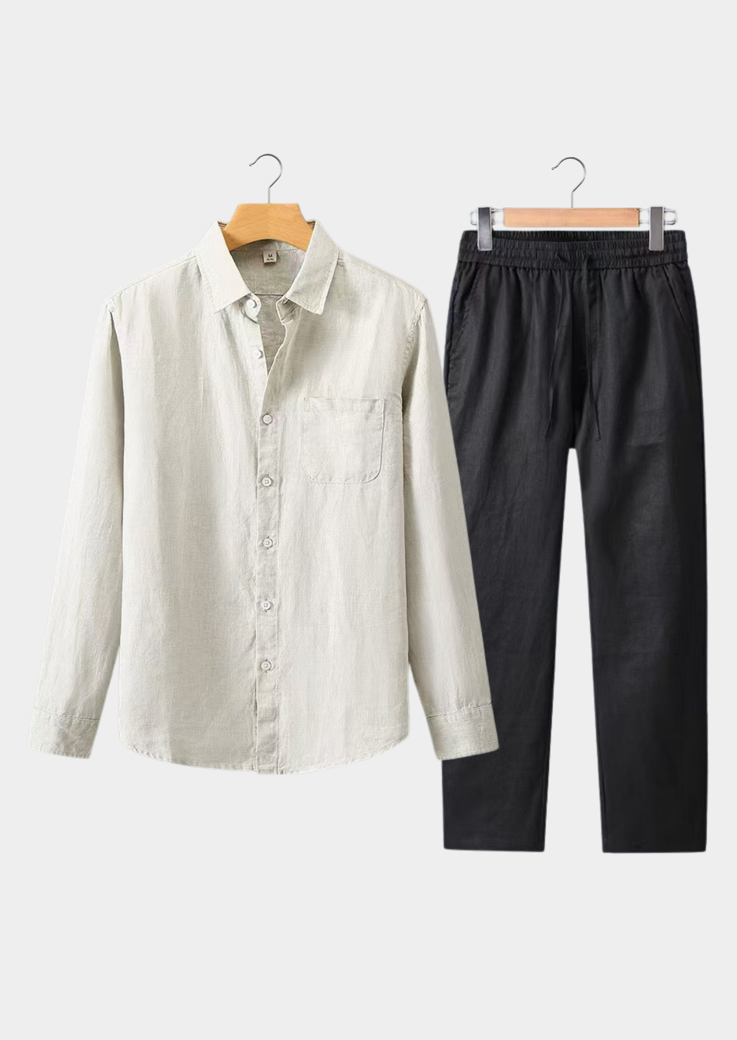 Monaco BEIGE/BLACK LONGSLEEVE SUMMER SET
