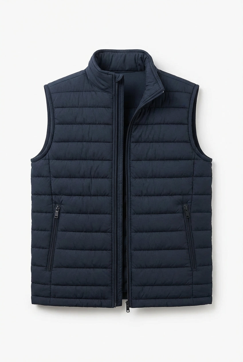 Premium Men's Navy Blue Puffer Vest