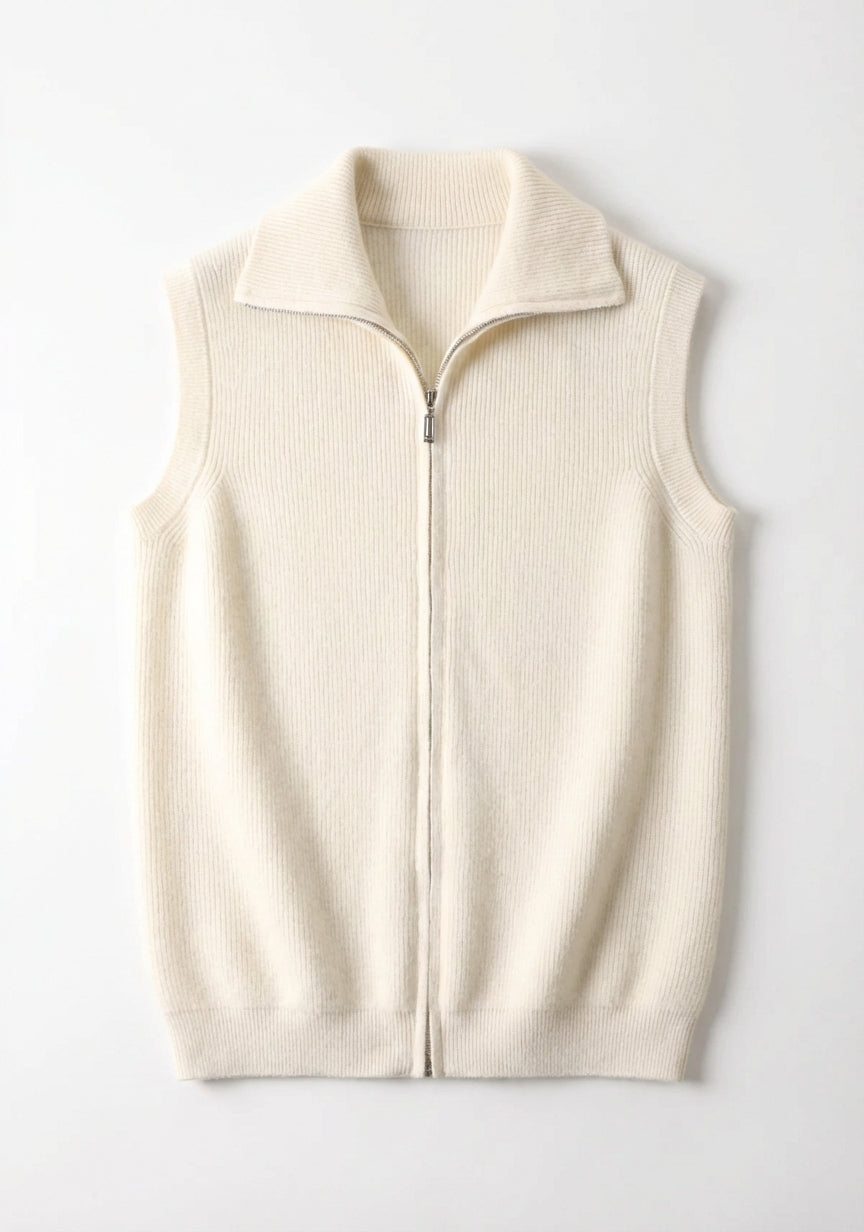 PURE CASHMERE BODY WARMER VEST