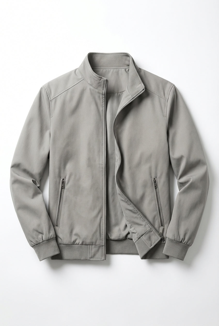 Classic Gray Bomber Jacket