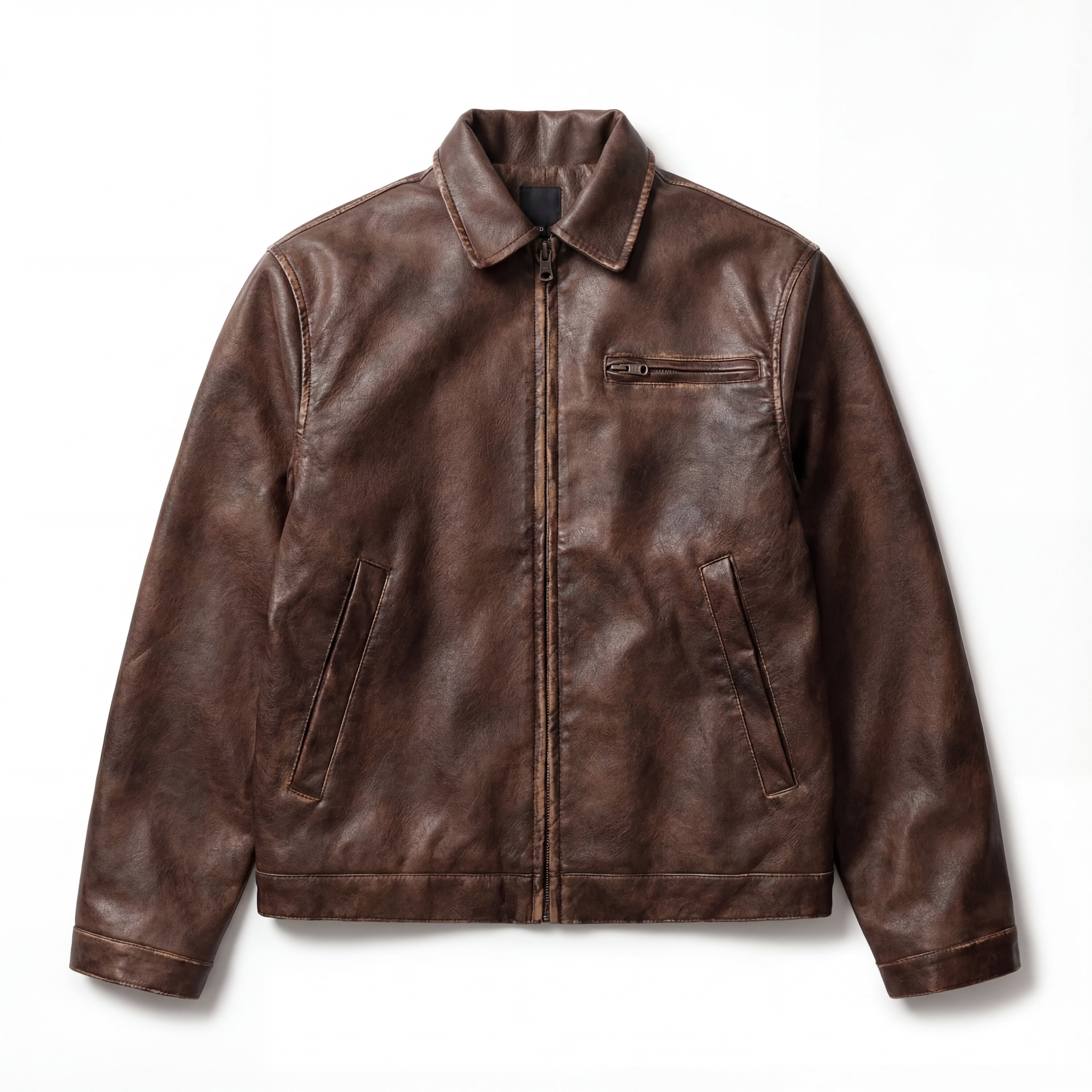 Vintage Brown Leather Jacket