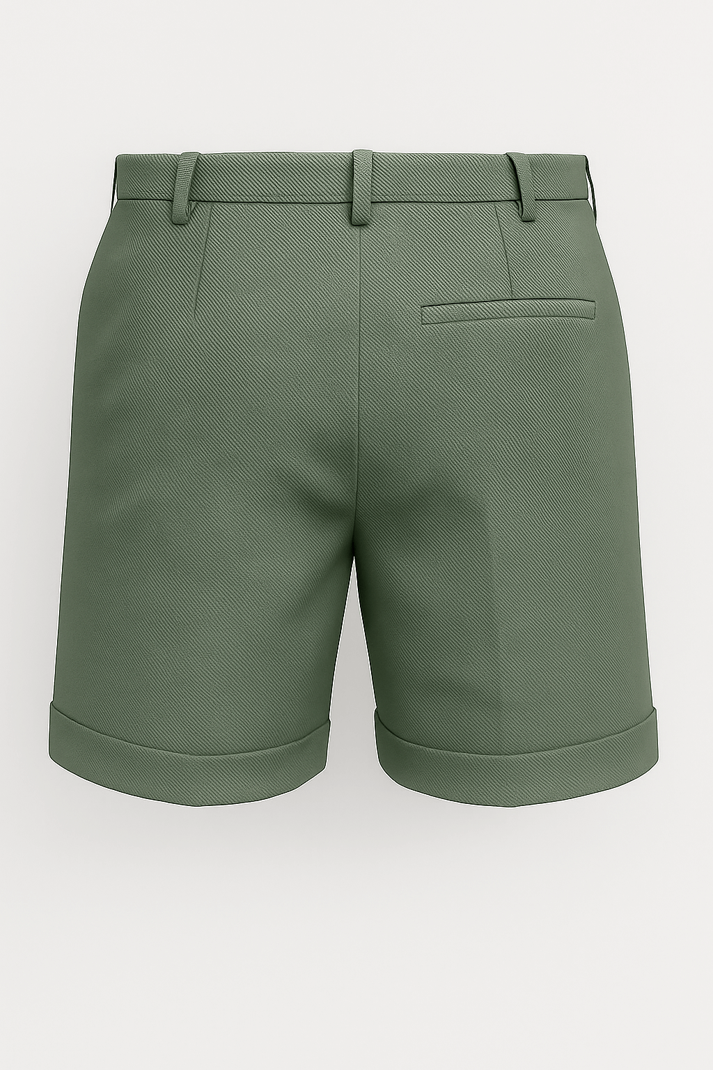 Men's Shorts with Pleats and Pockets – Green and Versatile