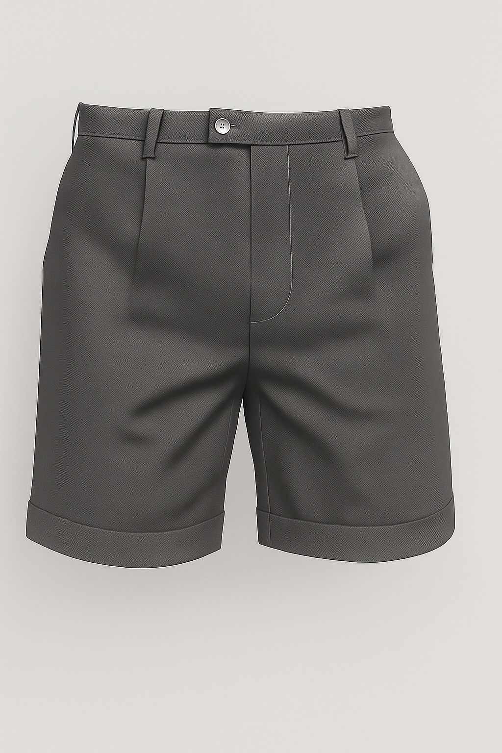 Men's shorts with pleats and pockets – slate gray and versatile