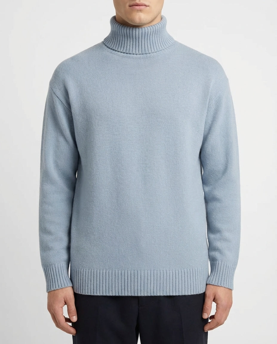 Marceau Textured Lightweight Knit Pullover - Blue