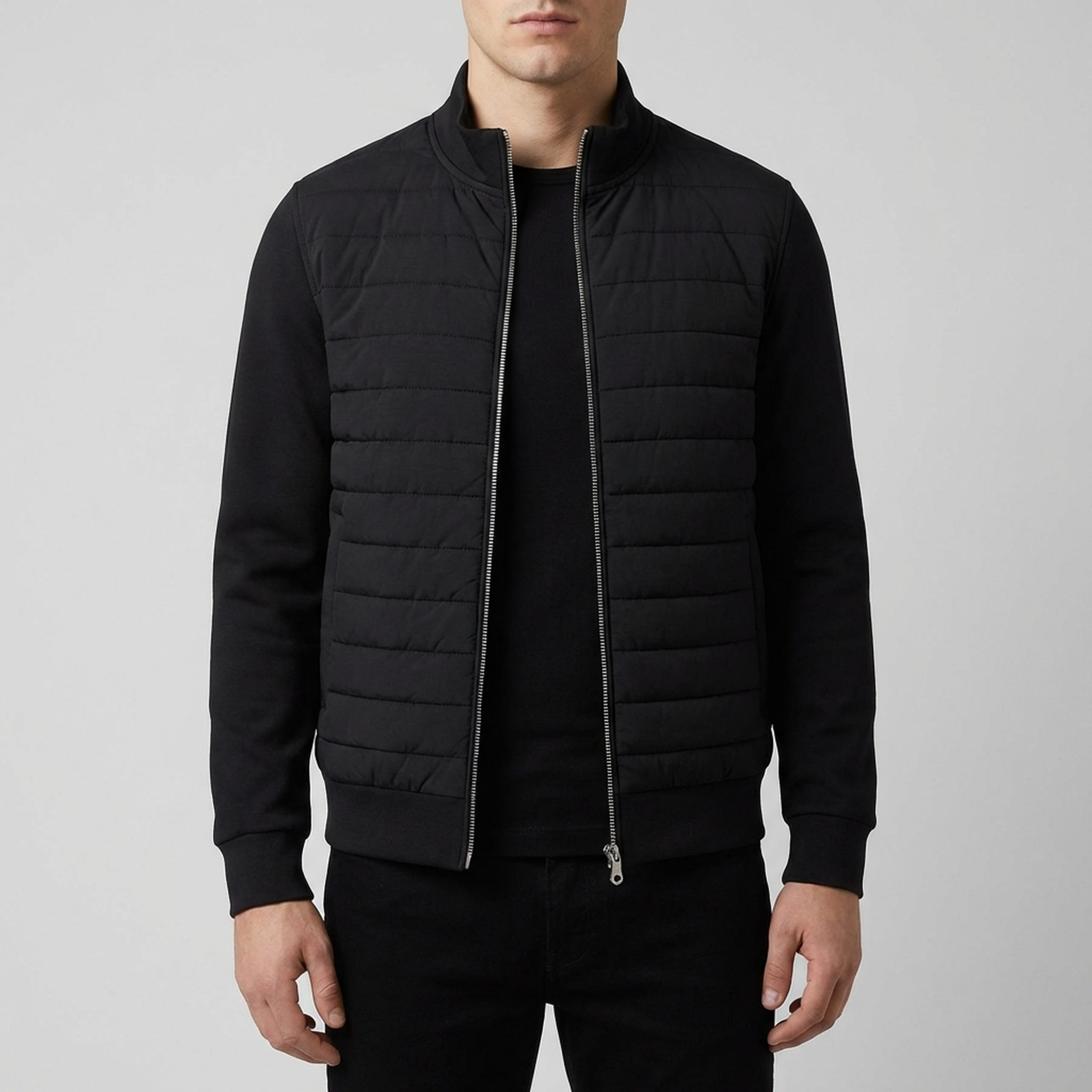 Modern Insulated Winter Jacket  Black