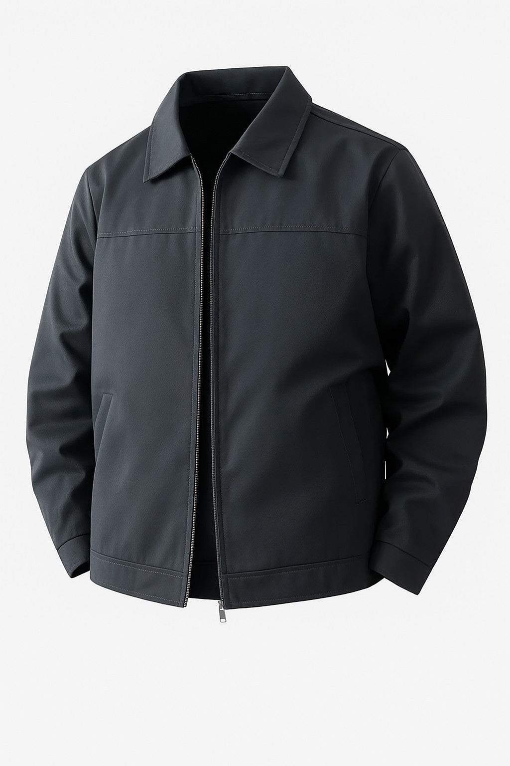 Lightweight Twill Jacket for Men – Dark Grey – Regular Fit