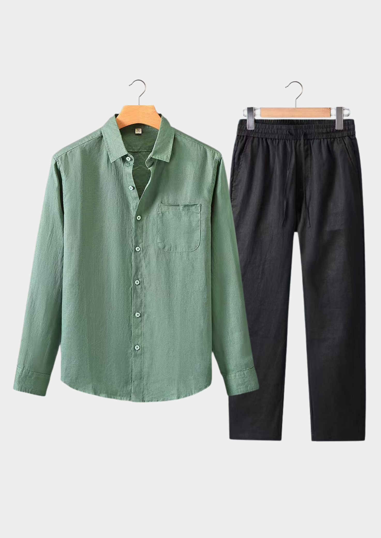 Monaco GREEN & BLACK LONGSLEEVE SUMMER SET