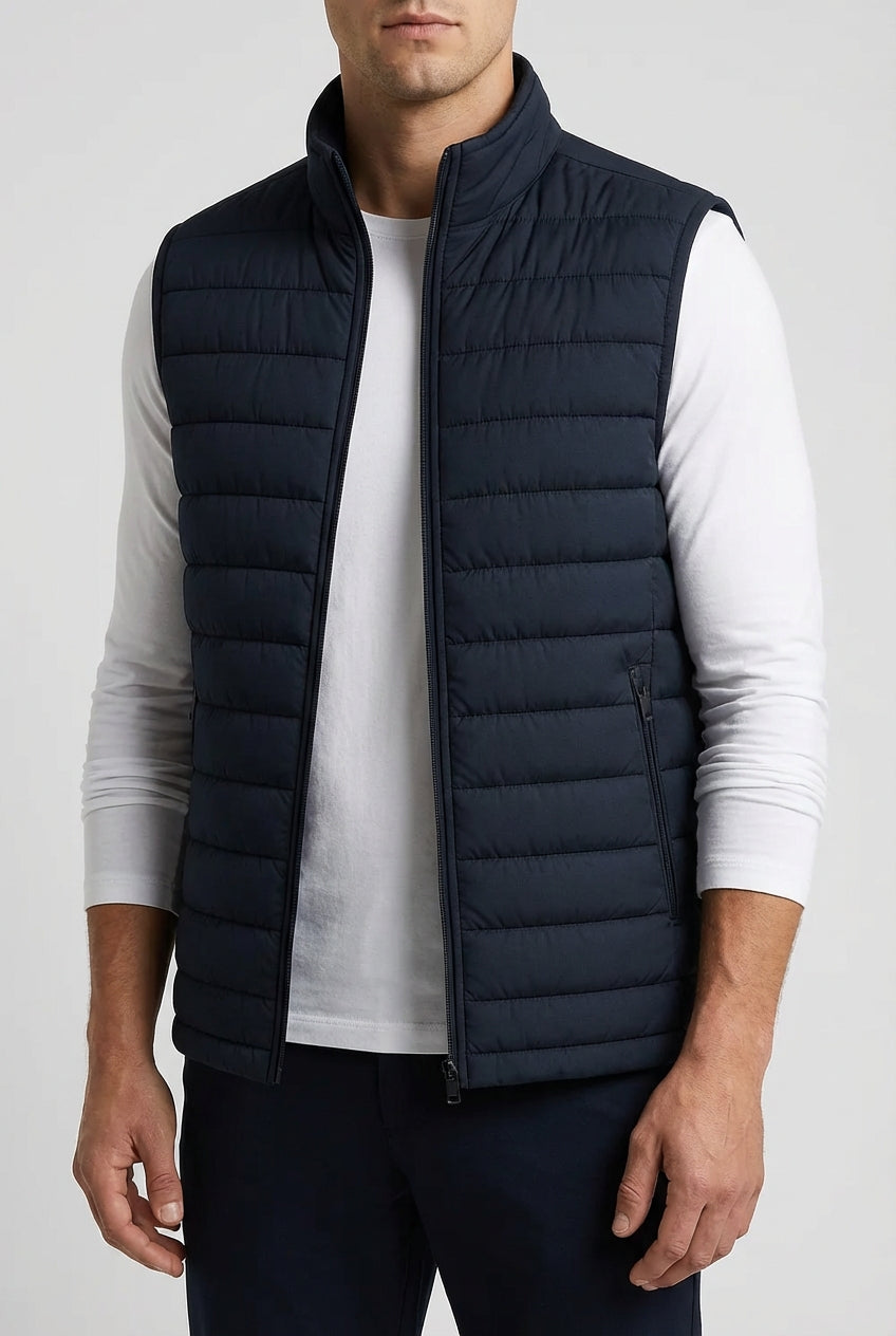 Premium Men's Navy Blue Puffer Vest