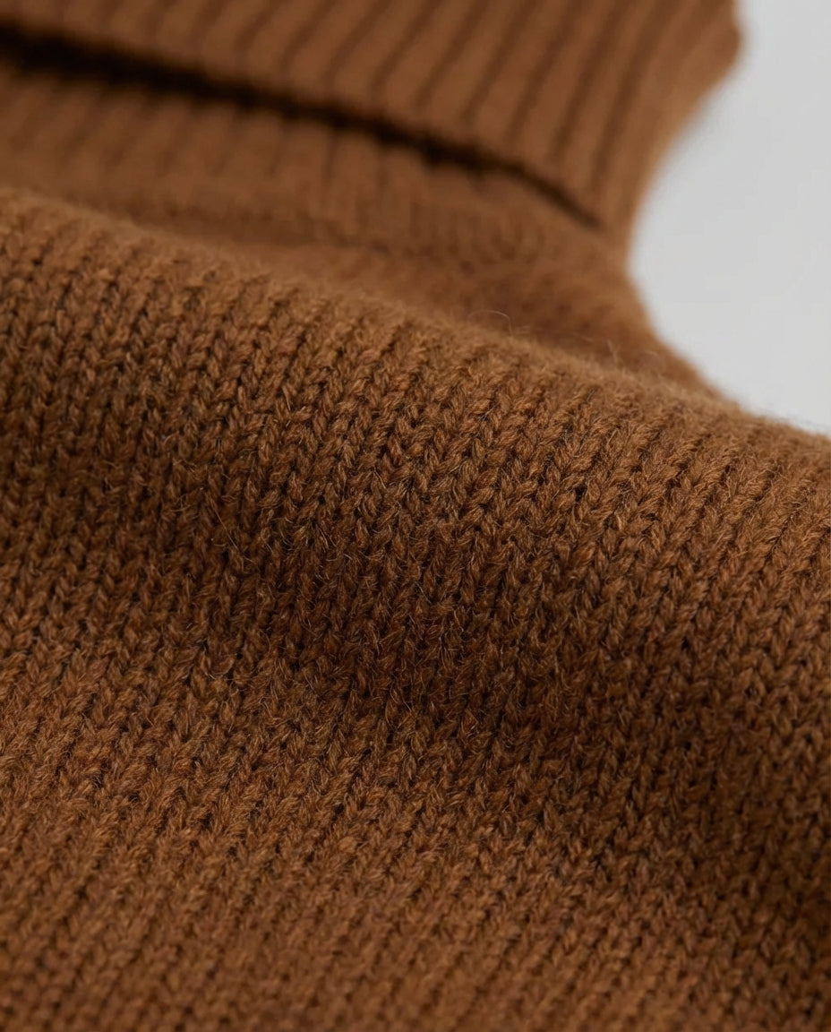 Marceau Textured Lightweight Knit Pullover - Brown