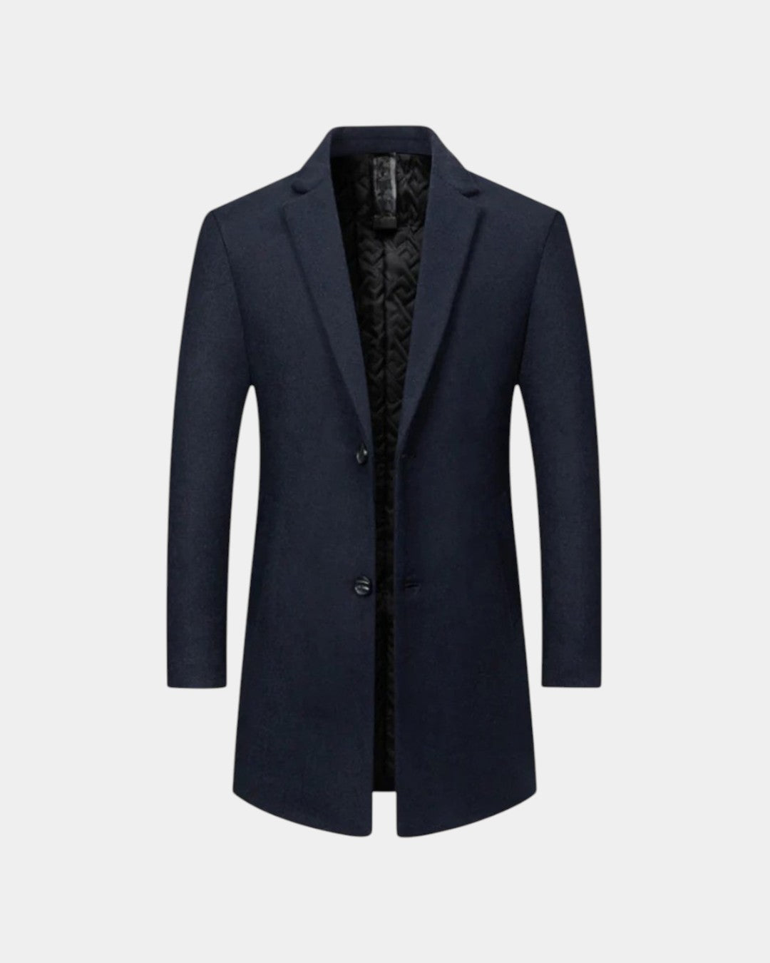 Montclair Wool Blend Formal Overcoat - Navy