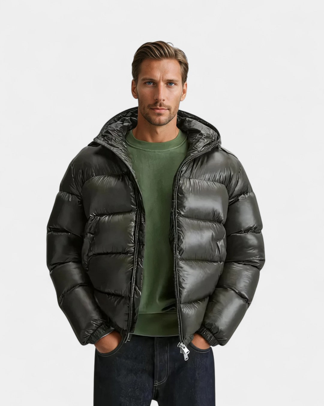 Montreux Featherlight Down Puffer Jacket - Olive