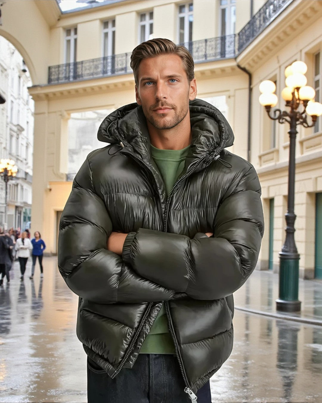 Montreux Featherlight Down Puffer Jacket - Olive