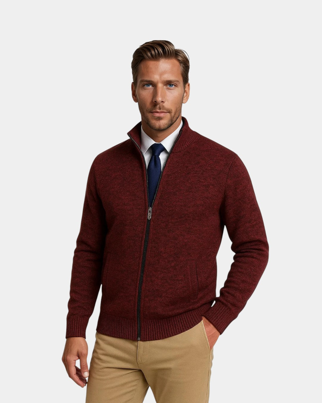 Milan Full-Zip Everyday Winter Vest - Red