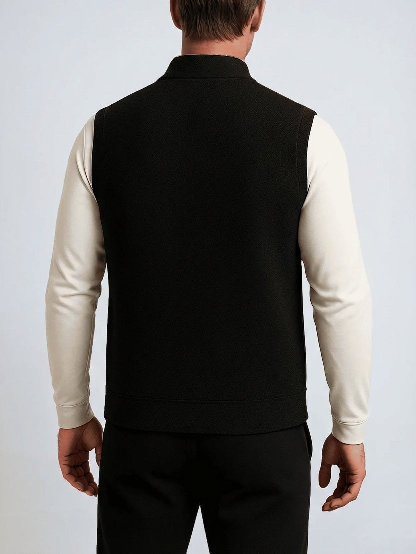 Classic Black Knitted Sleeveless Vest