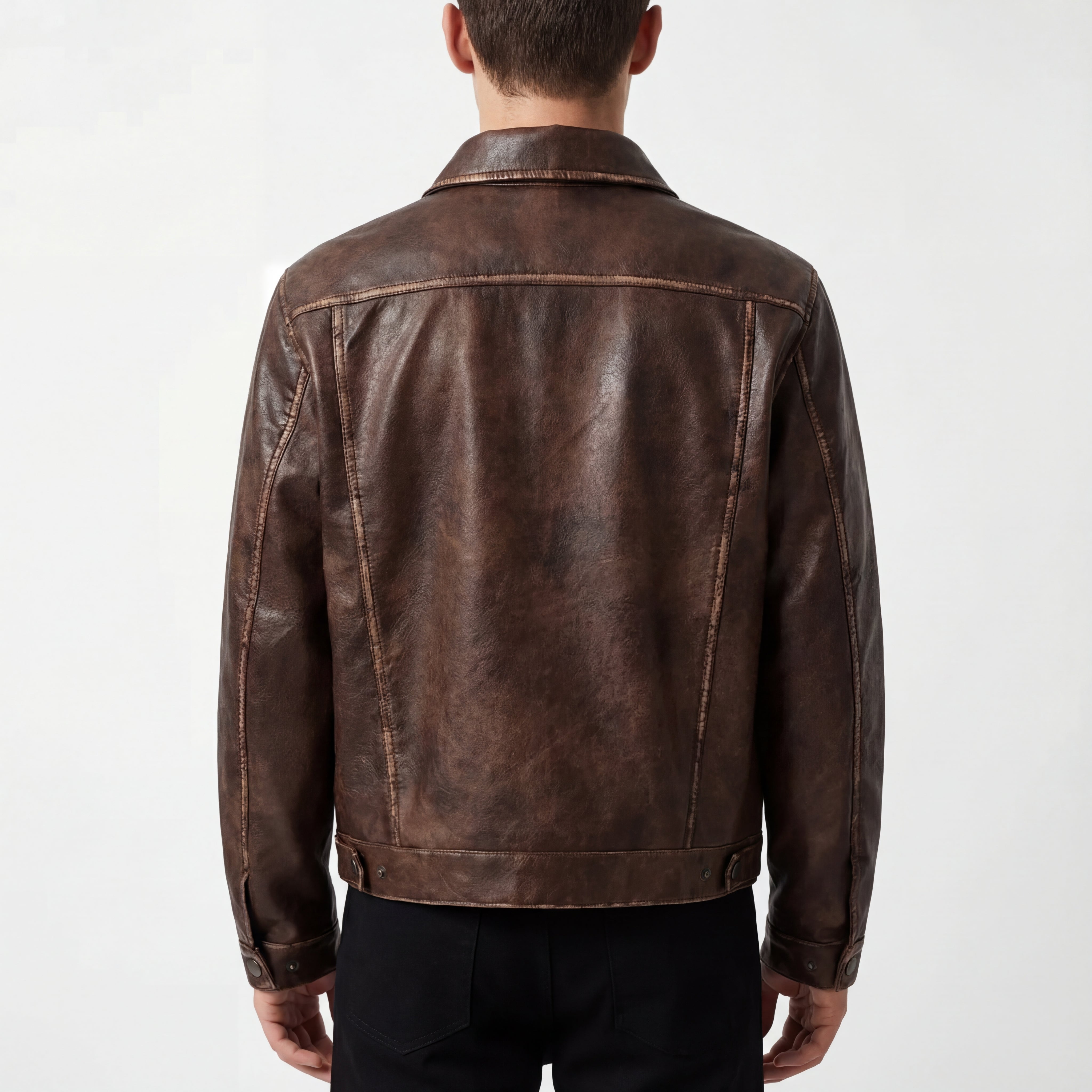 Vintage Brown Leather Jacket