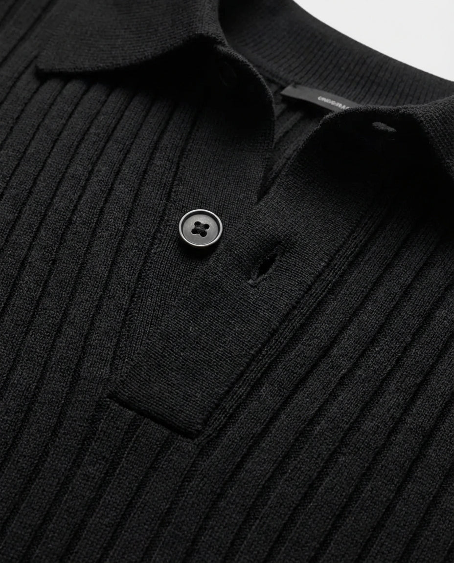 Marais Tailored Ribbed Knit Polo