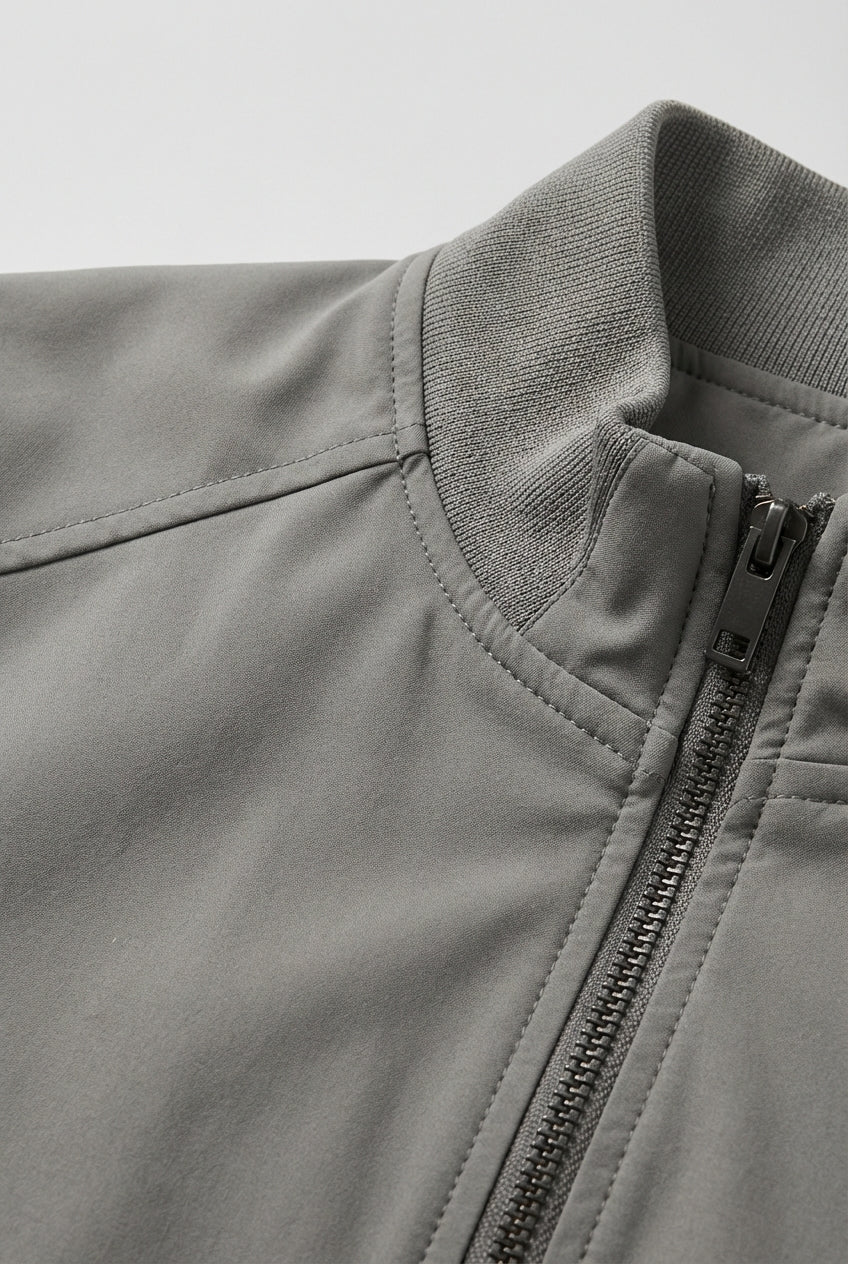 Classic Gray Bomber Jacket