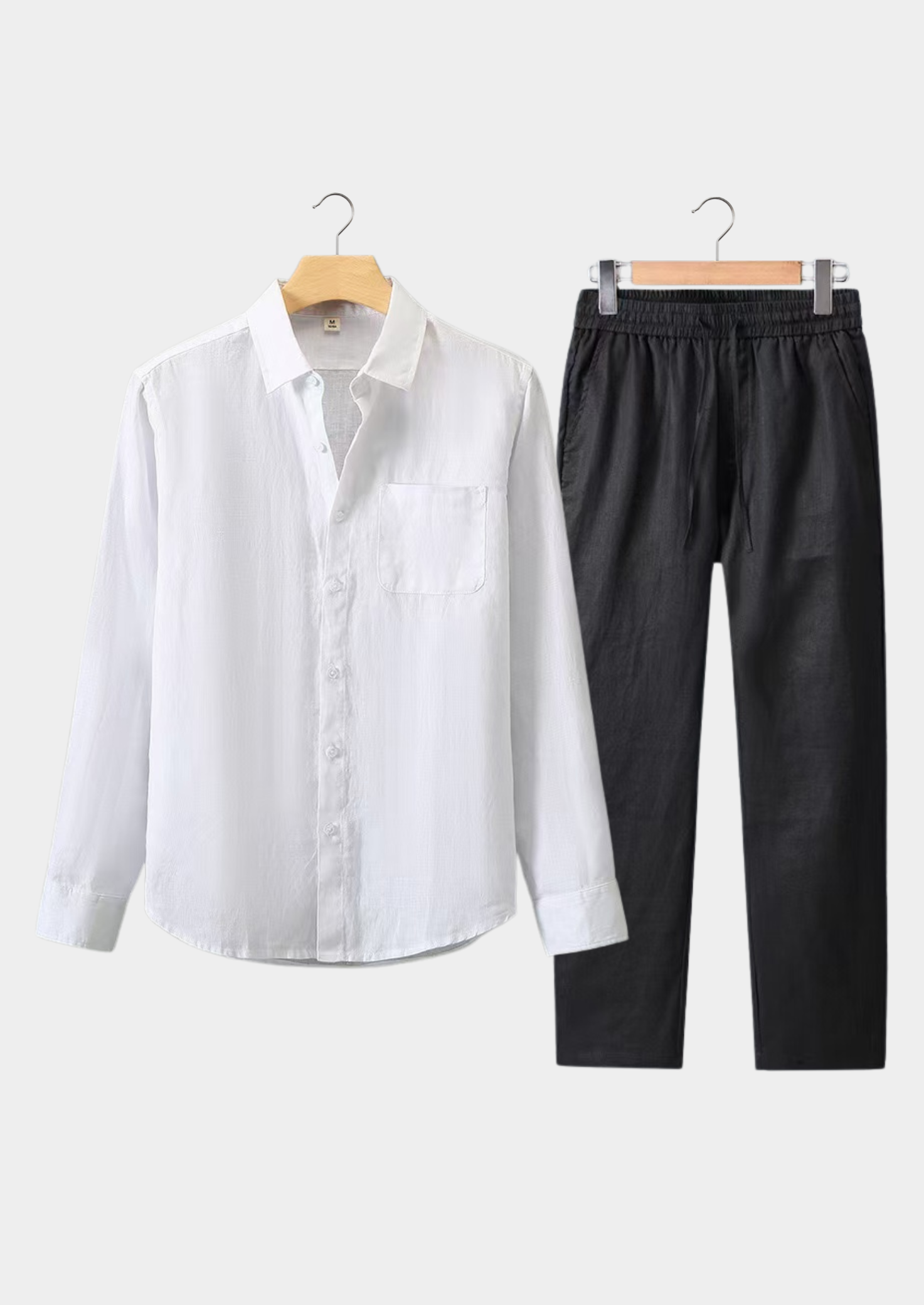 Monaco WHITE/BLACK LONGSLEEVE SUMMER SET