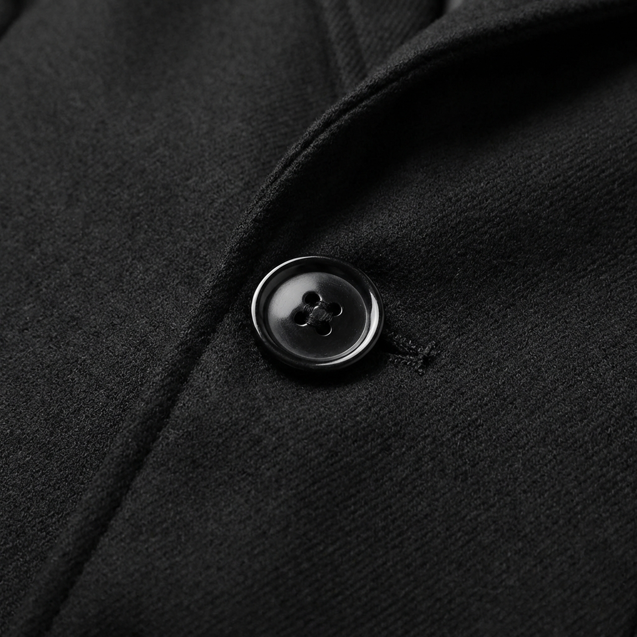 Black Long Coat for Men – Single-Breasted Design