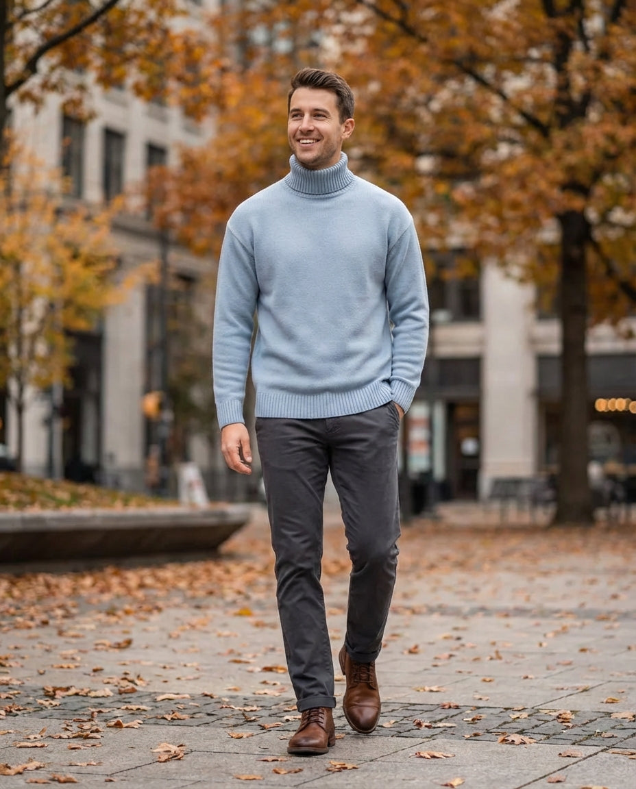 Marceau Textured Lightweight Knit Pullover - Blue