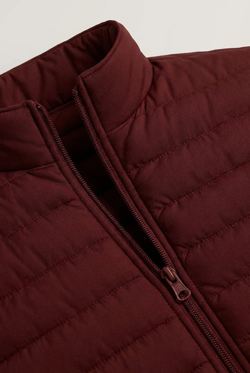 Premium Men's Brick Red Puffer Vest