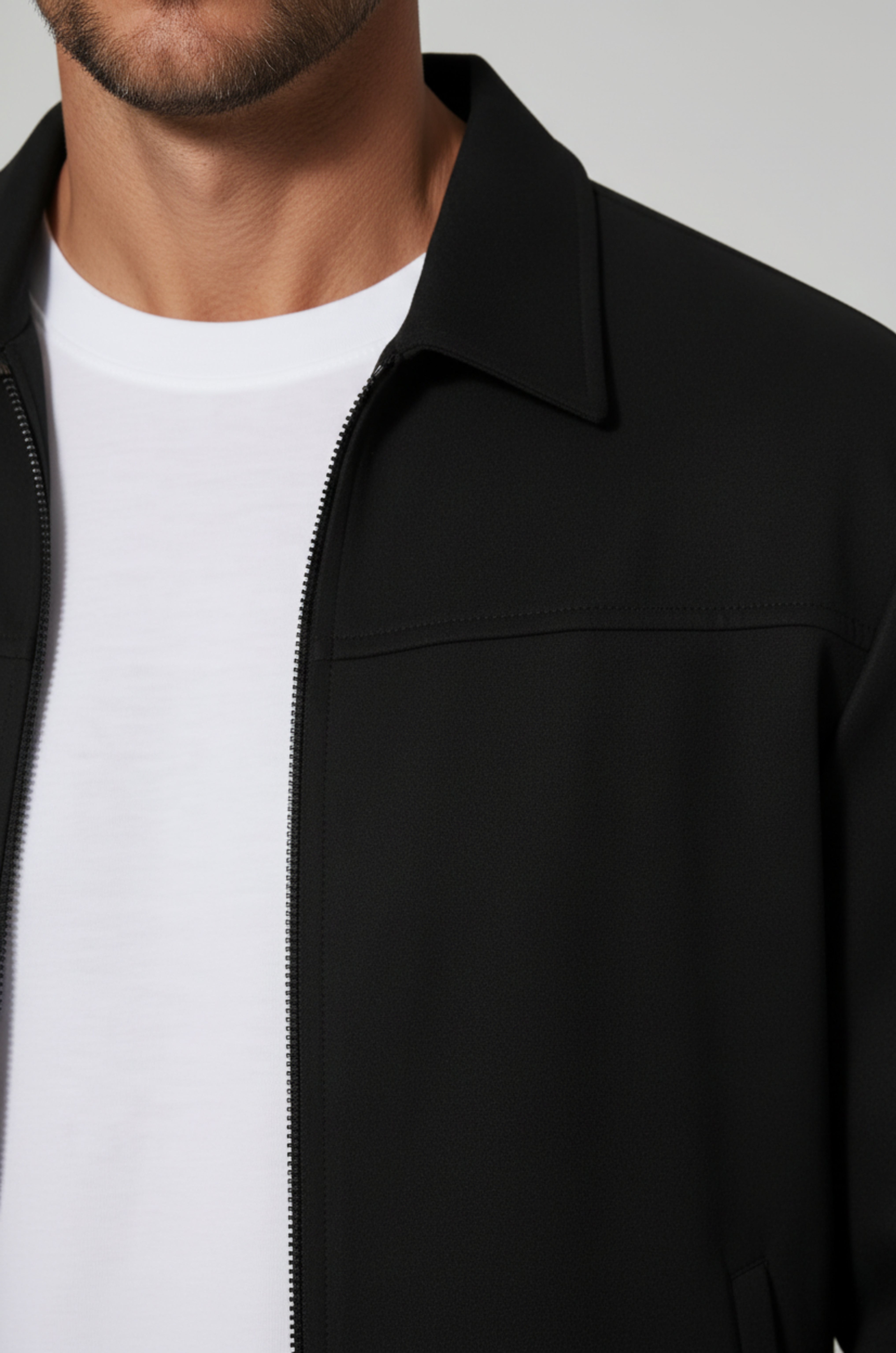 Black Suede Jacket for Men – Modern Casual Outerwear
