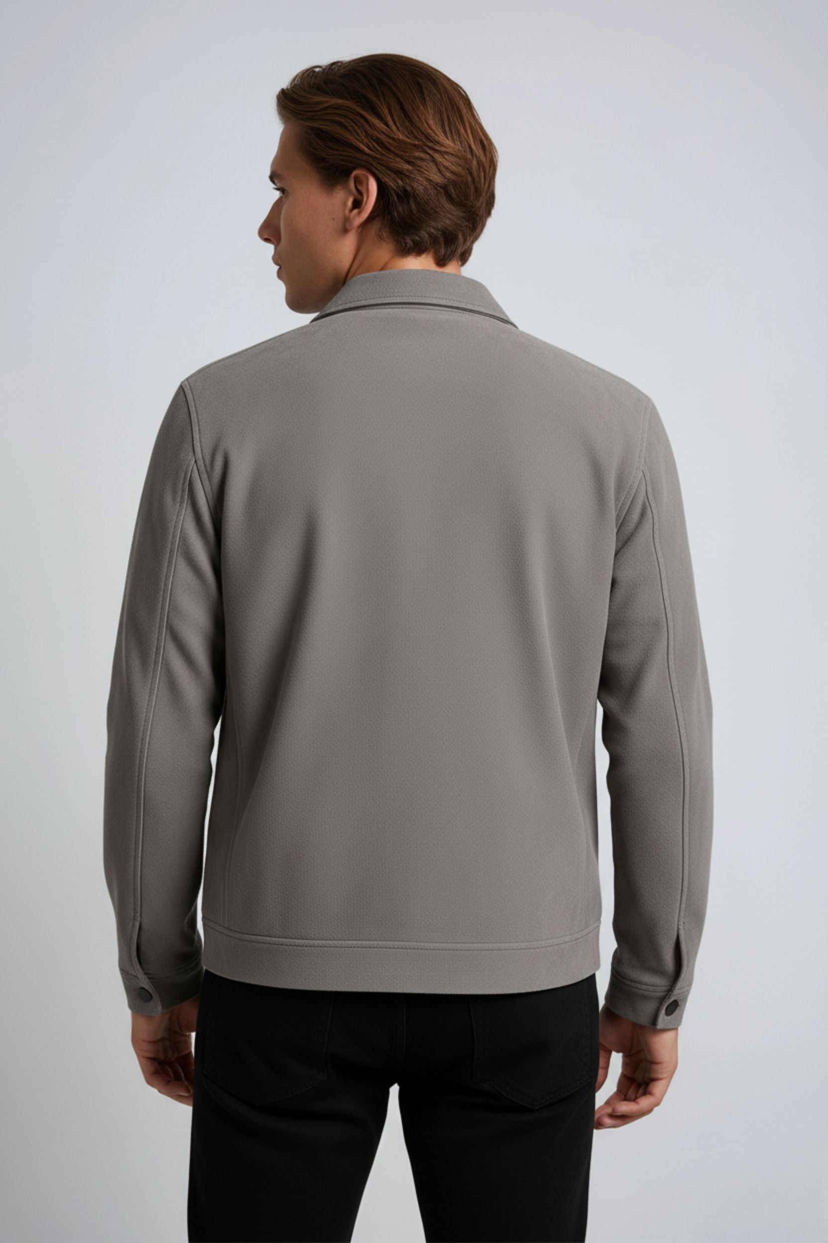 Gray Suede Jacket for Men – Modern Casual Jacket