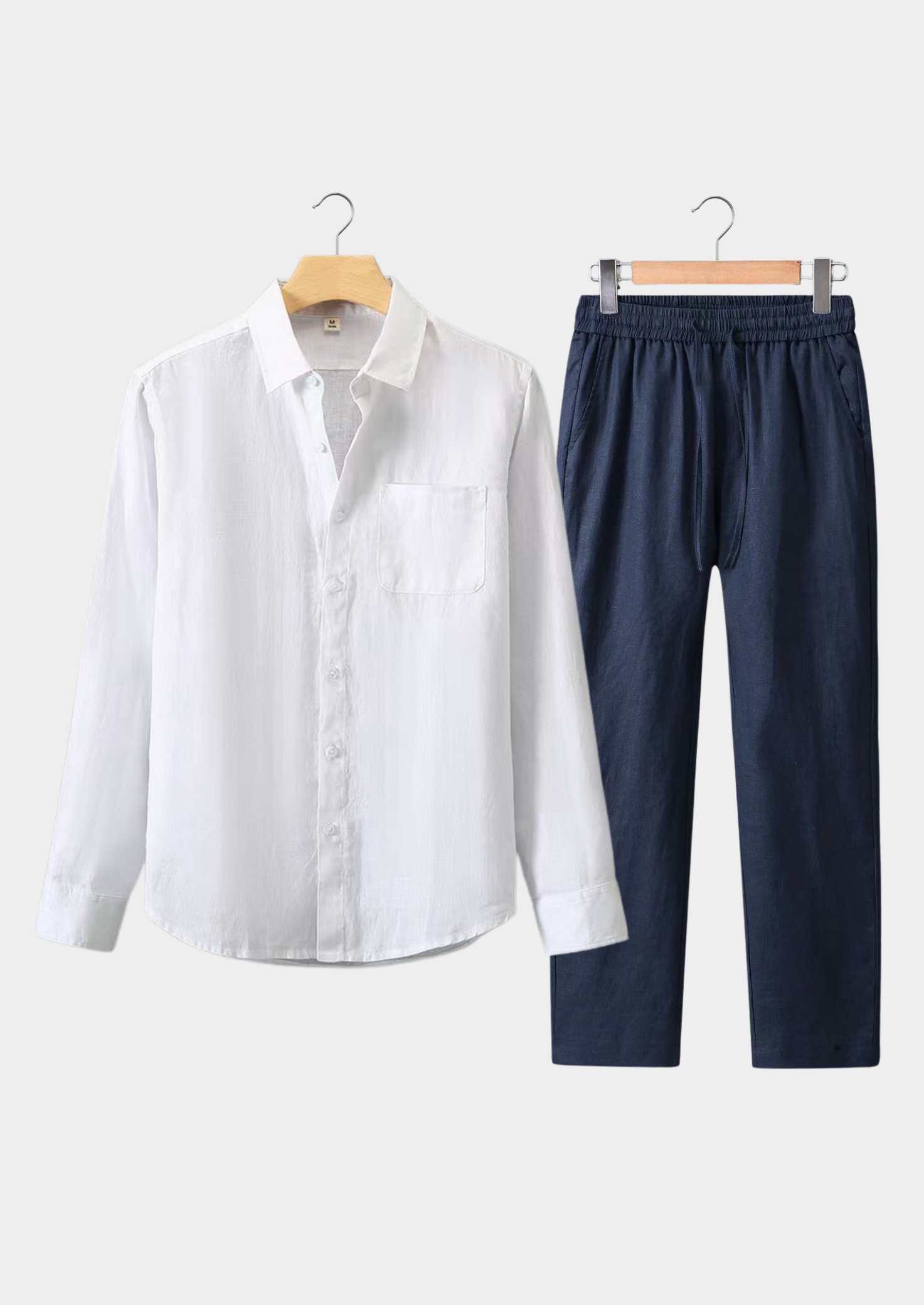 Monaco WHITE & NAVY BLUE LONGSLEEVE SUMMER SET