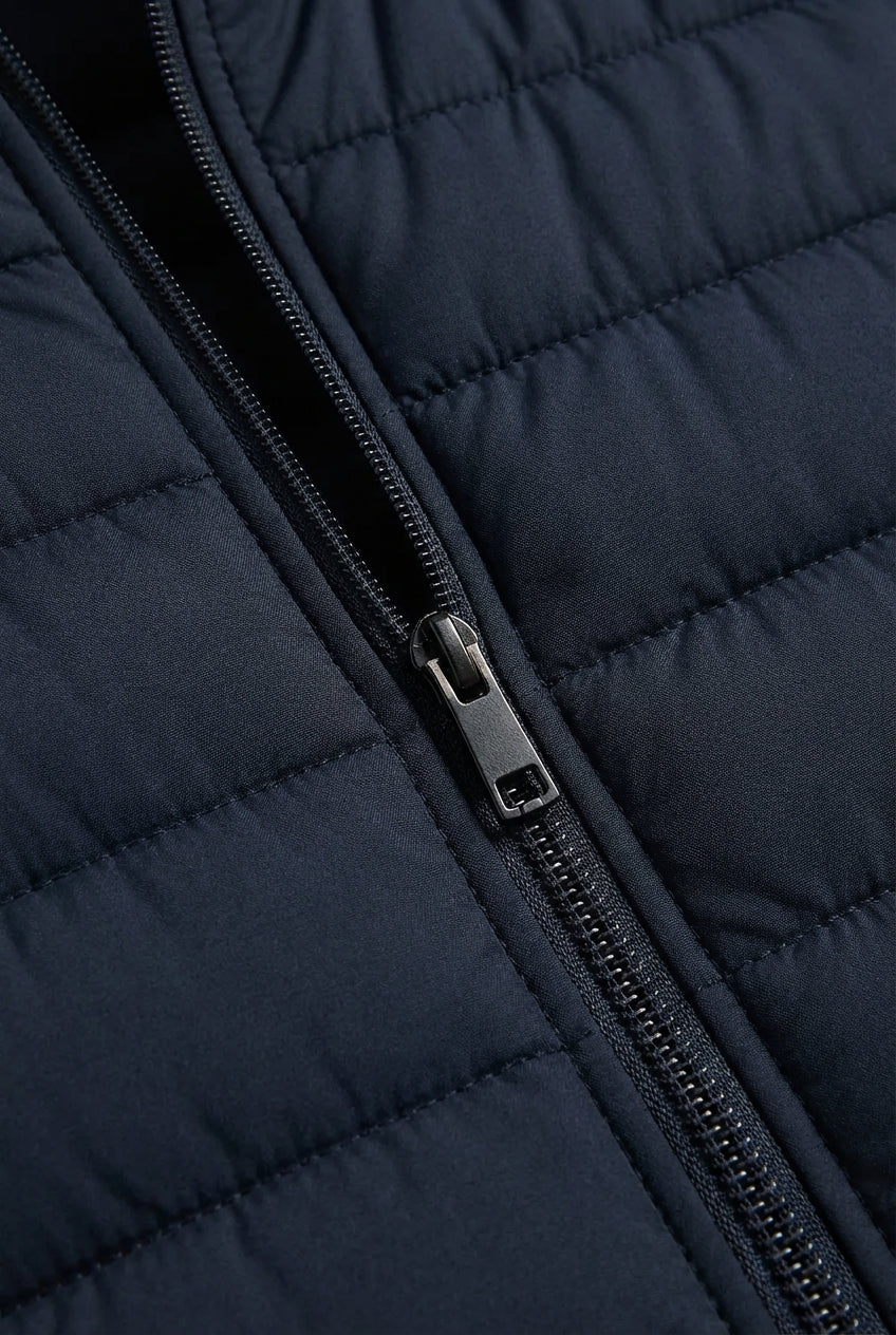 Premium Men's Navy Blue Puffer Vest