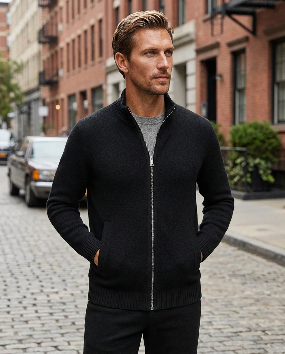 Milan Full-Zip Everyday Winter Vest - Black