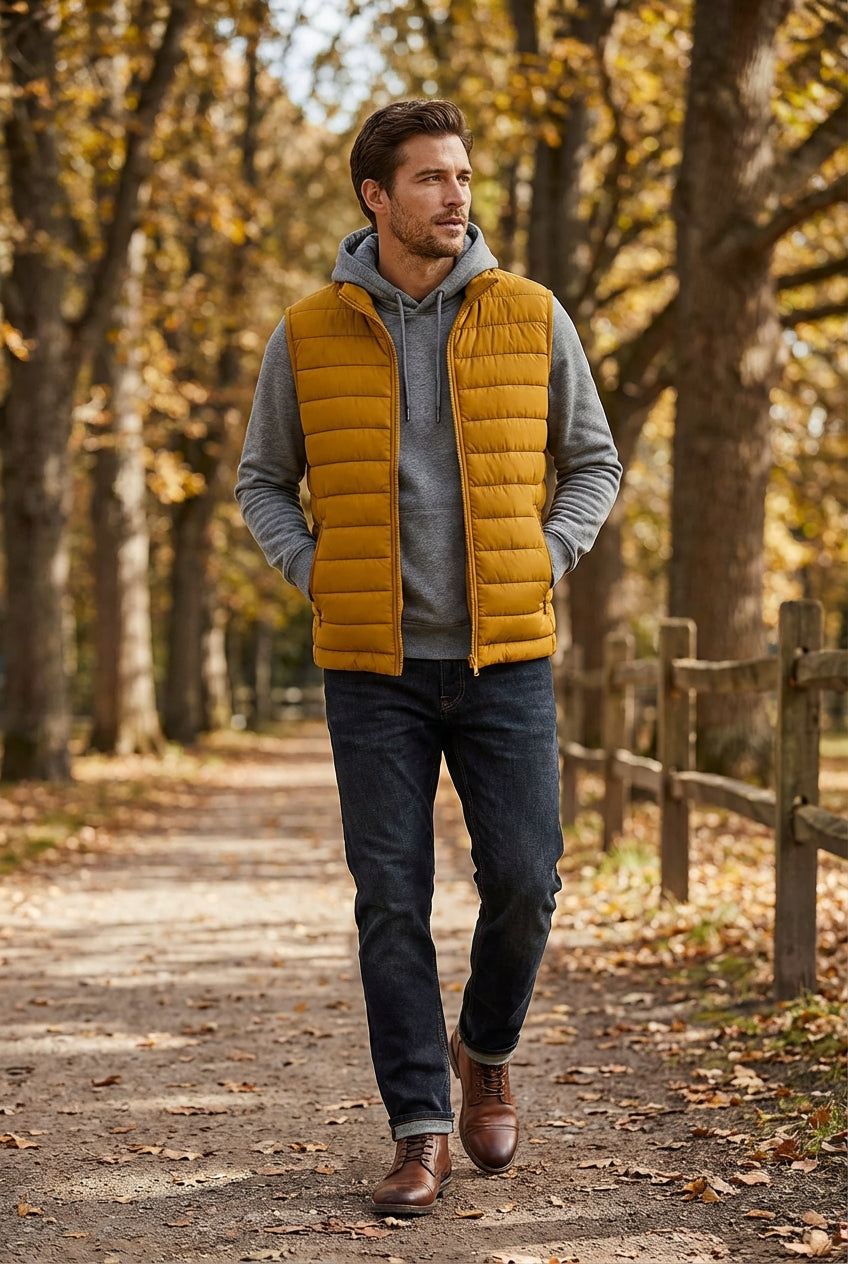 Premium Men's Turmeric Puffer Vest