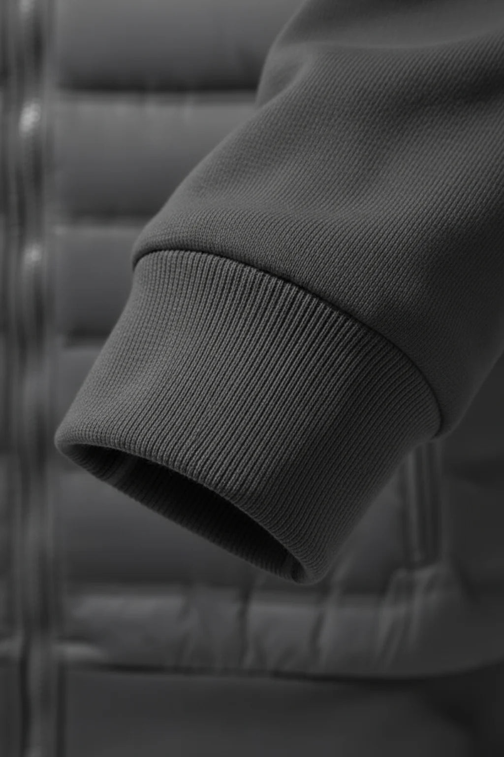 Loose Fit Down Jacket with Hood – Charcoal Gray